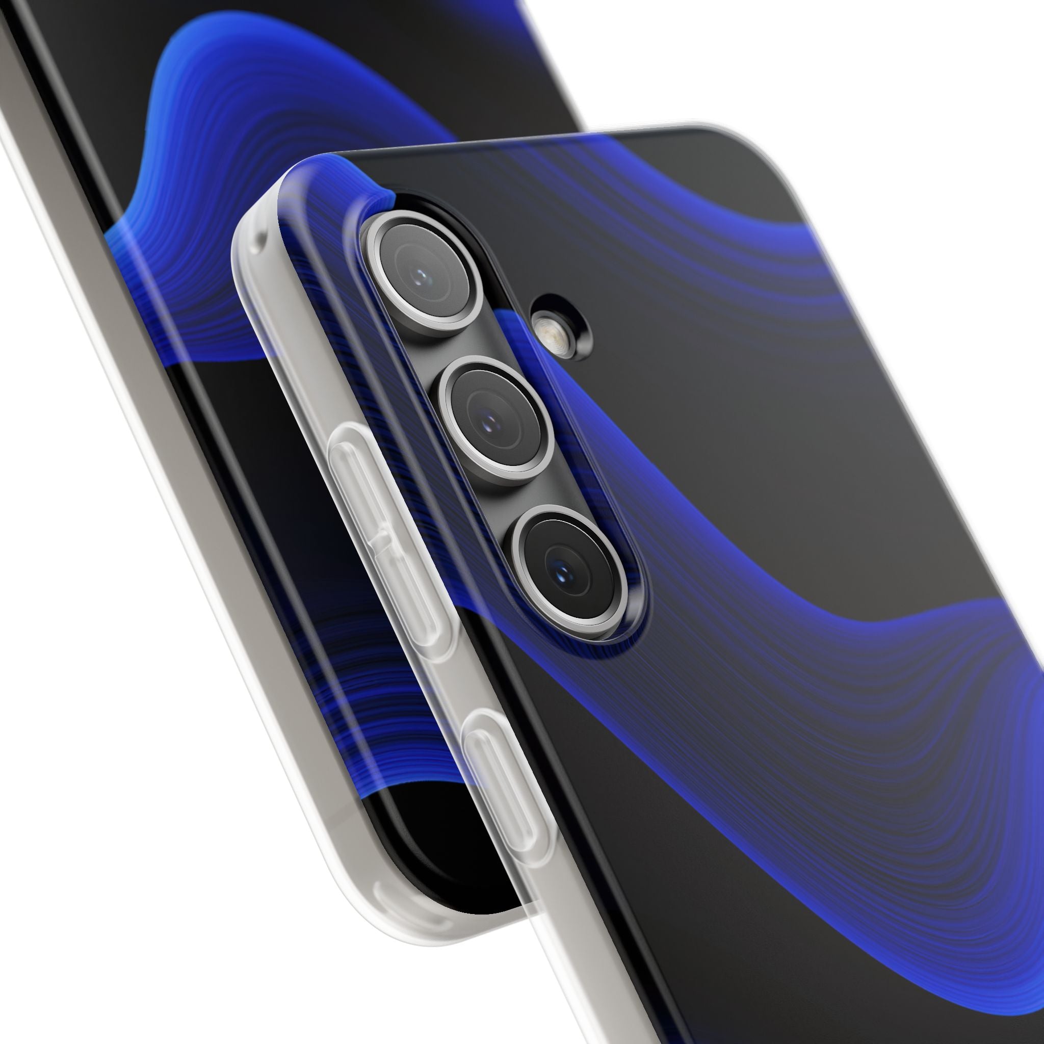 Blue Lite Phone Case for Samsung - Electric Cobalt Flow