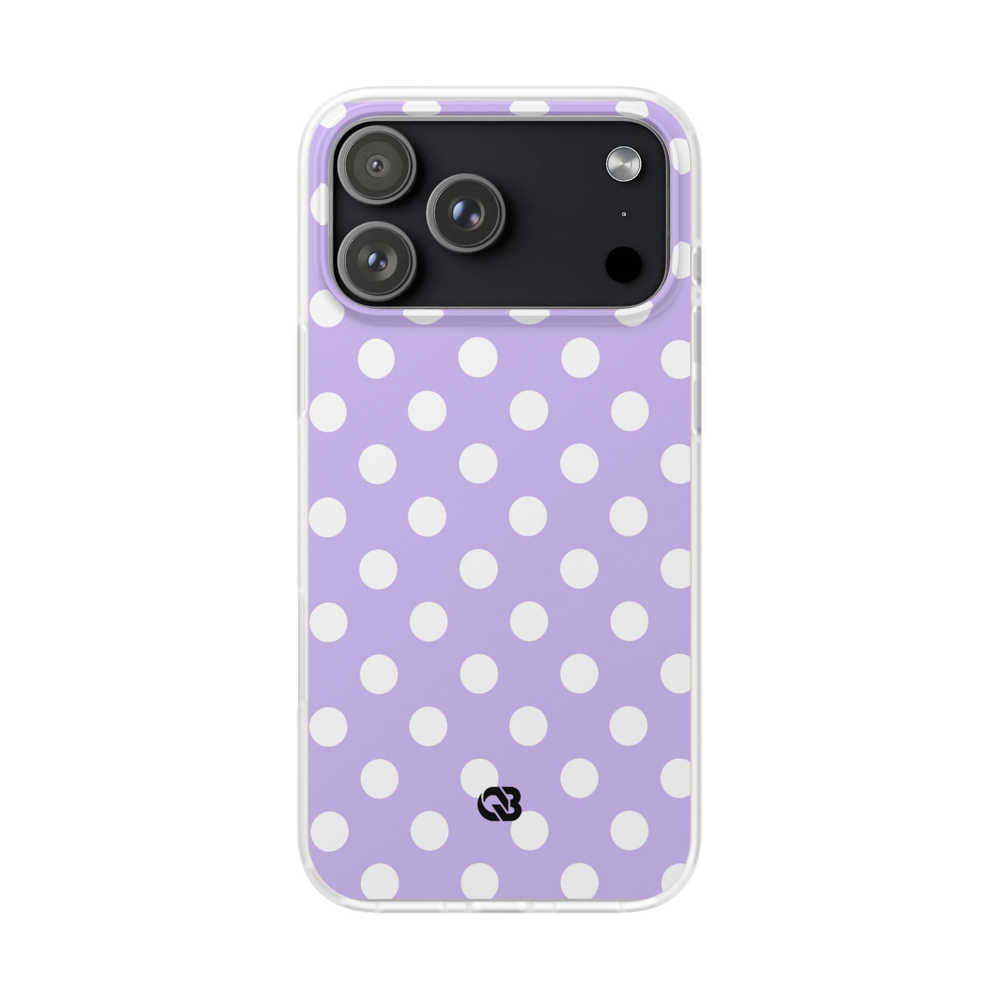 Lavender Polka Grid · Soft Phone Case for iPhone