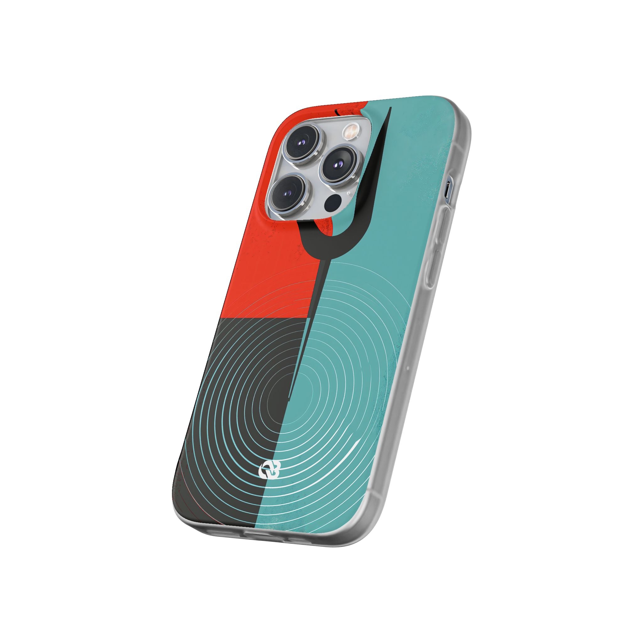 Teal Lite Phone Case for iPhone - Sonic Static Split