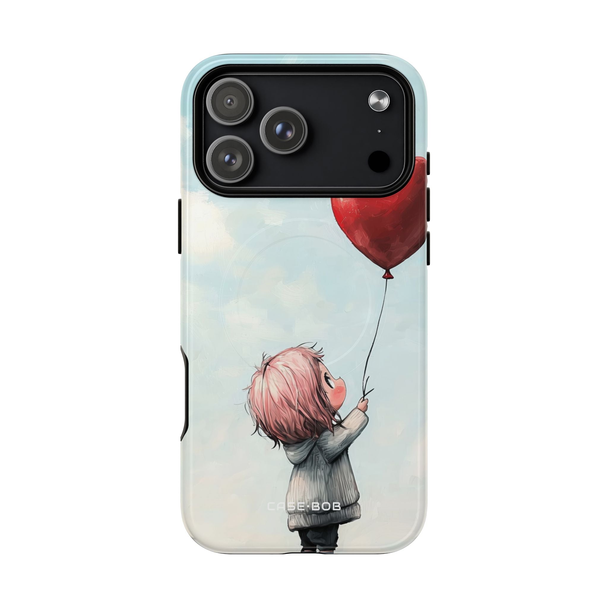 Heart Balloon Glow iPhone 17 Pro Max Case - Tough+ - CASE•BOB