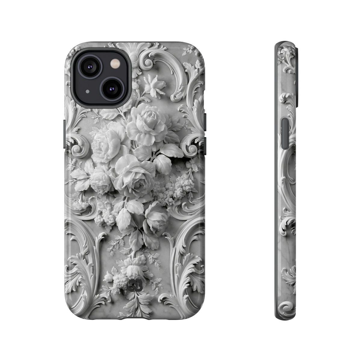 Rococo Marble Rose · Tough Phone Case for iPhone · White