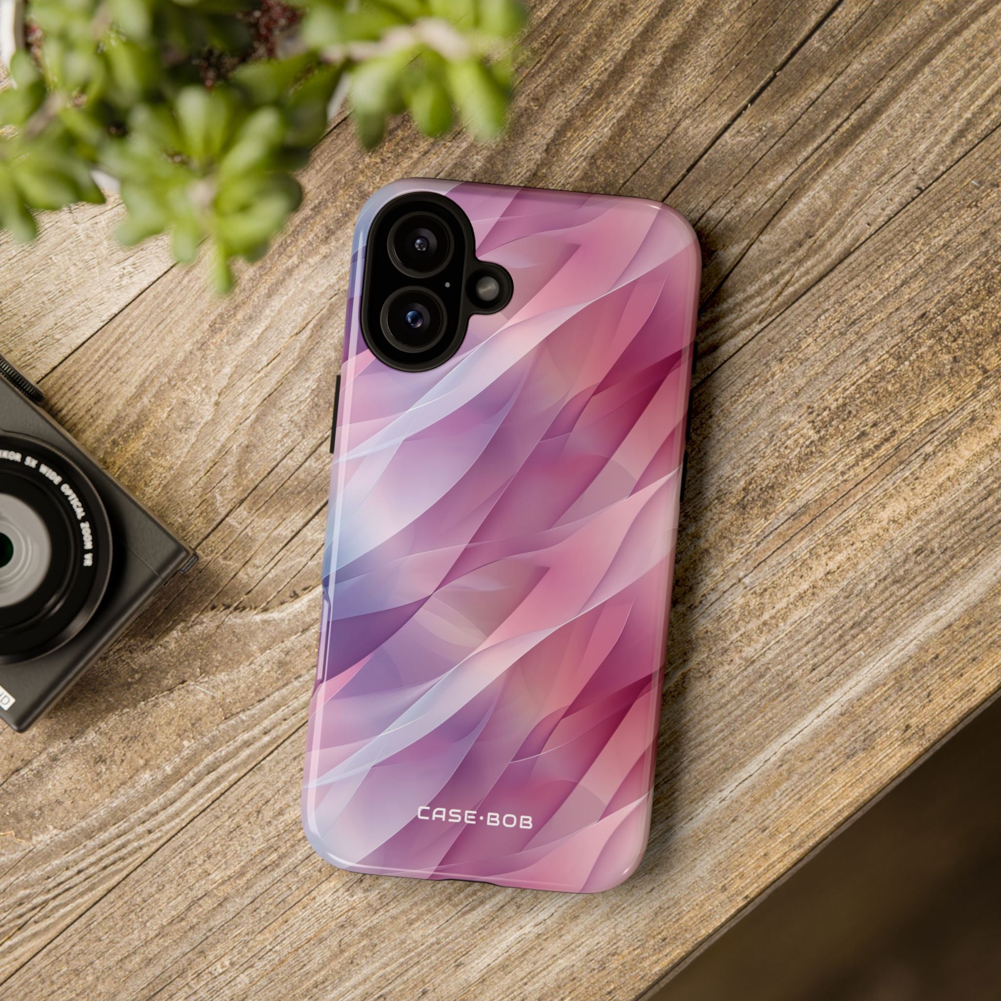 Pink Wave Cascade iPhone 16 Plus Case - Tough