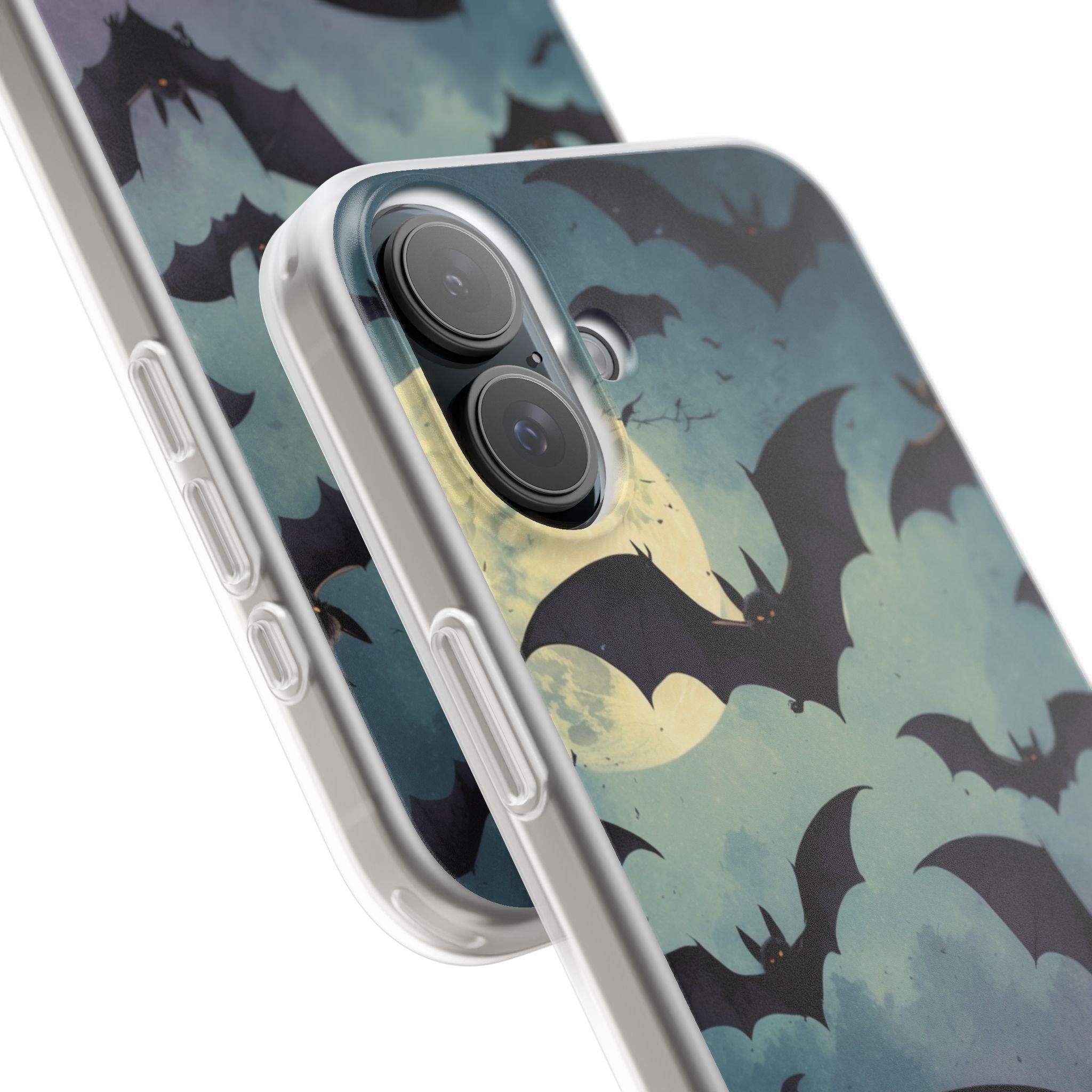 Glødende flagermus-sværm iPhone 16 Plus cover - blødt