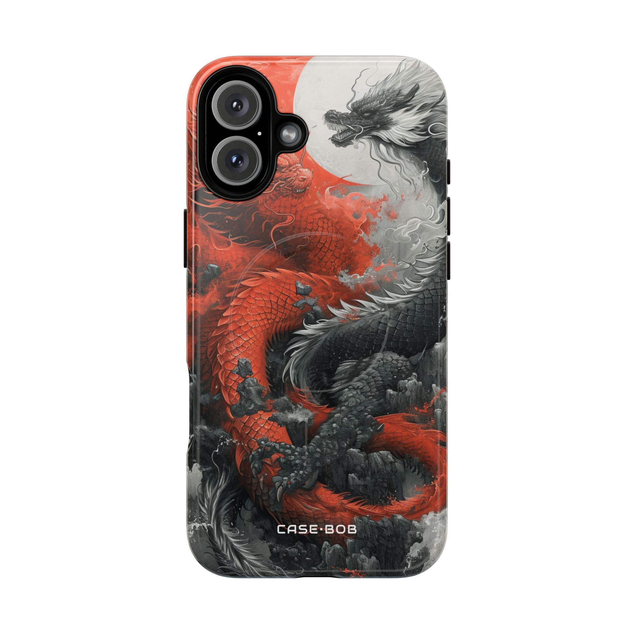 Twin Dragons Crimson iPhone 16 Plus Cover - Tough+