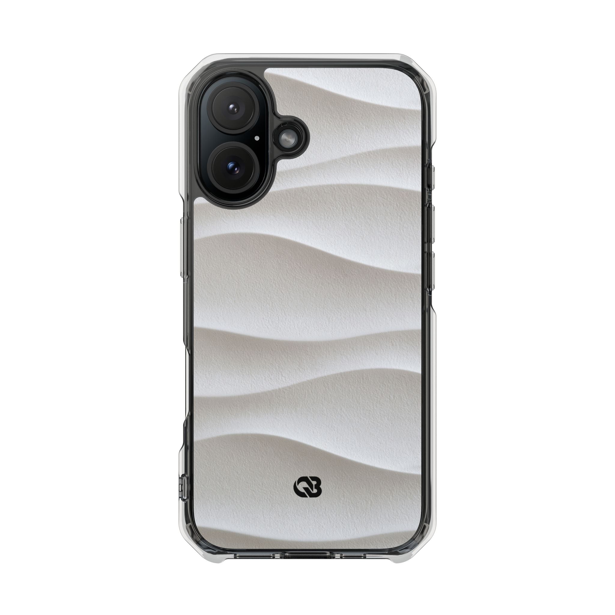 White Impact MagSafe Phone Case for iPhone - Arctic Flow Ridges