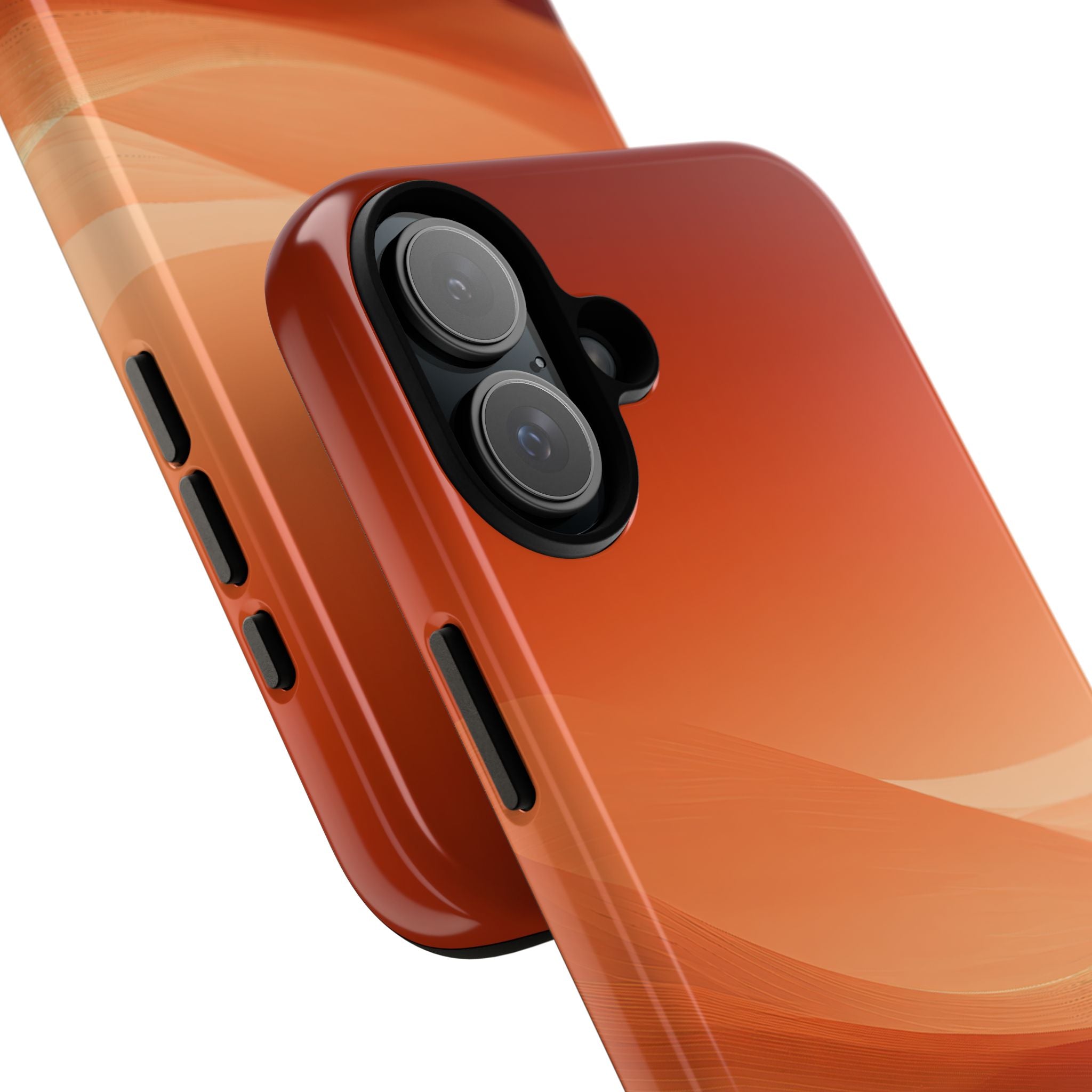 Orange Tough Phone Case for iPhone - Crimson Dune Gradient