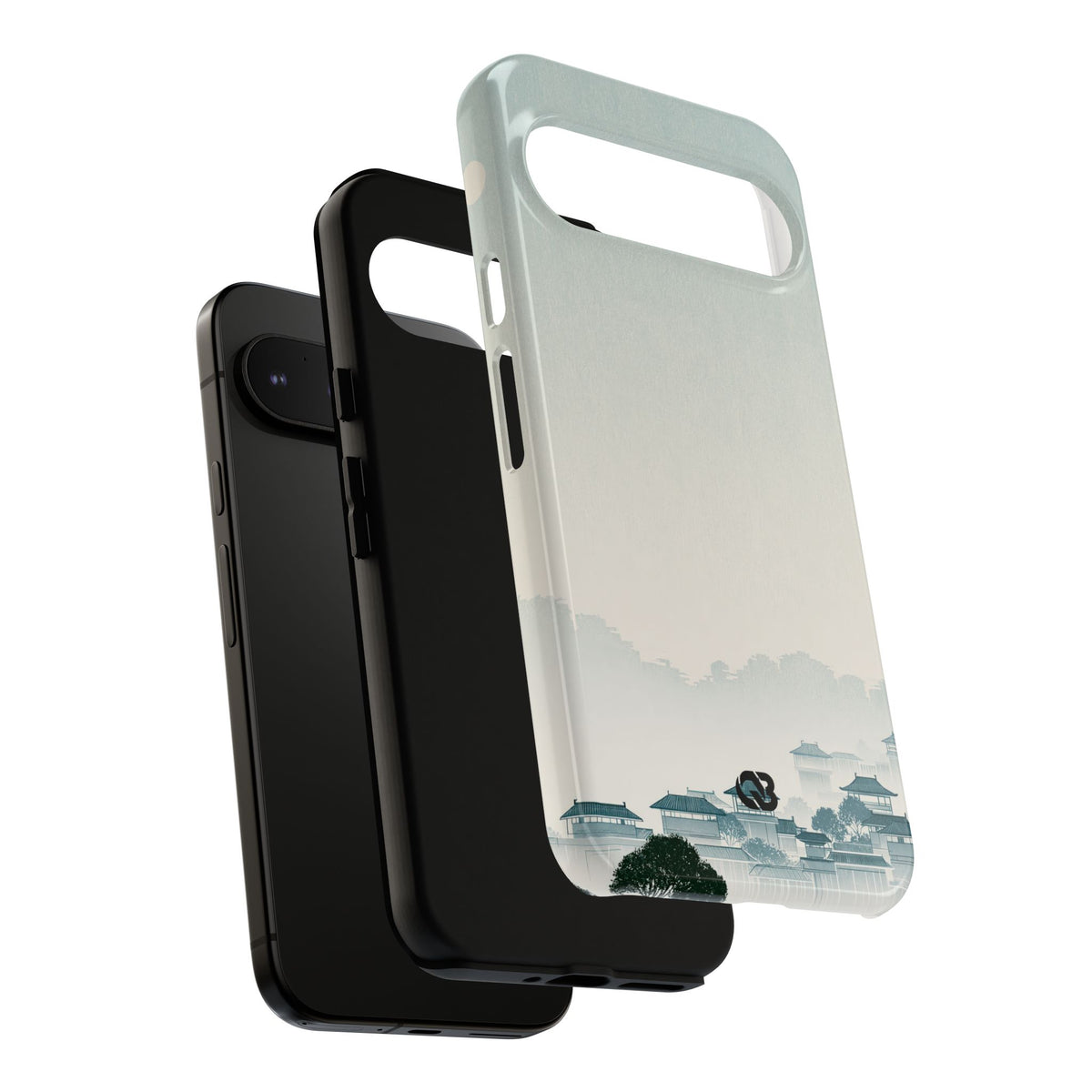 Blue Tough Phone Case for Google Pixel - Mist Valley Pagoda