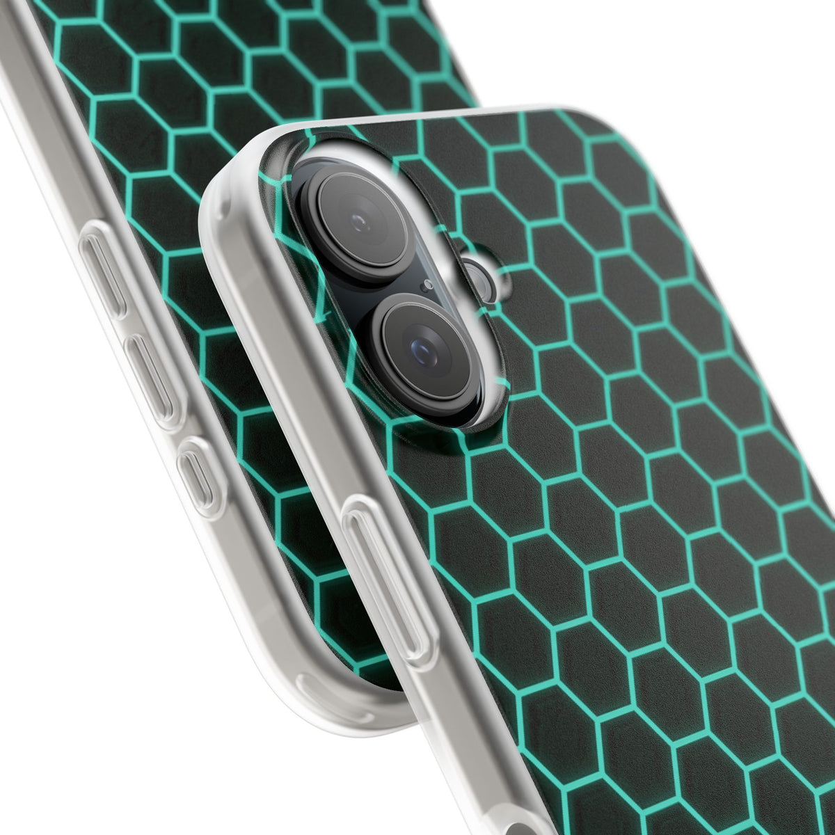 Neon Hex Spectrum · Lite Phone Case for iPhone · Teal