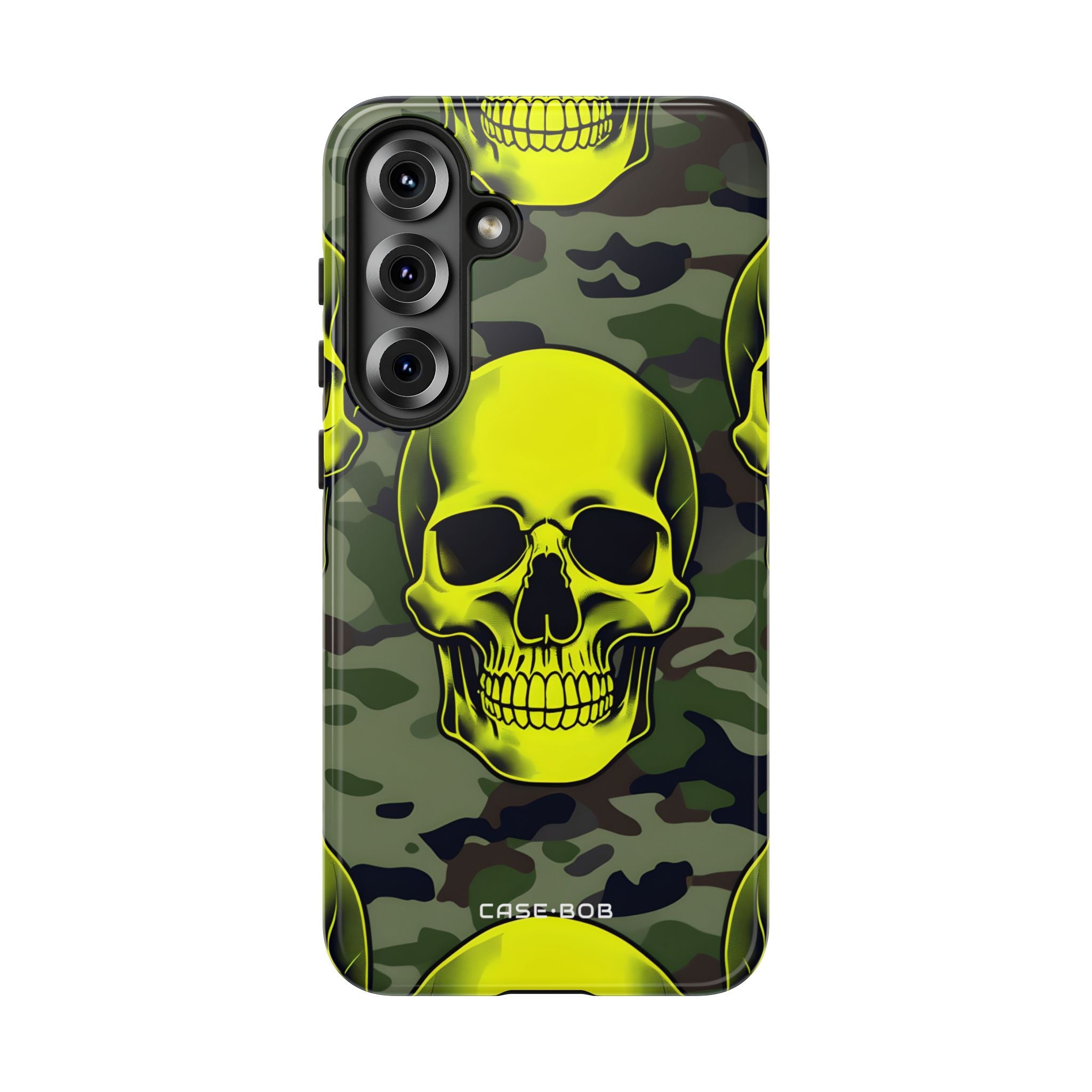Neon Skull Camo Samsung S25 Plus - Kova suojakotelo