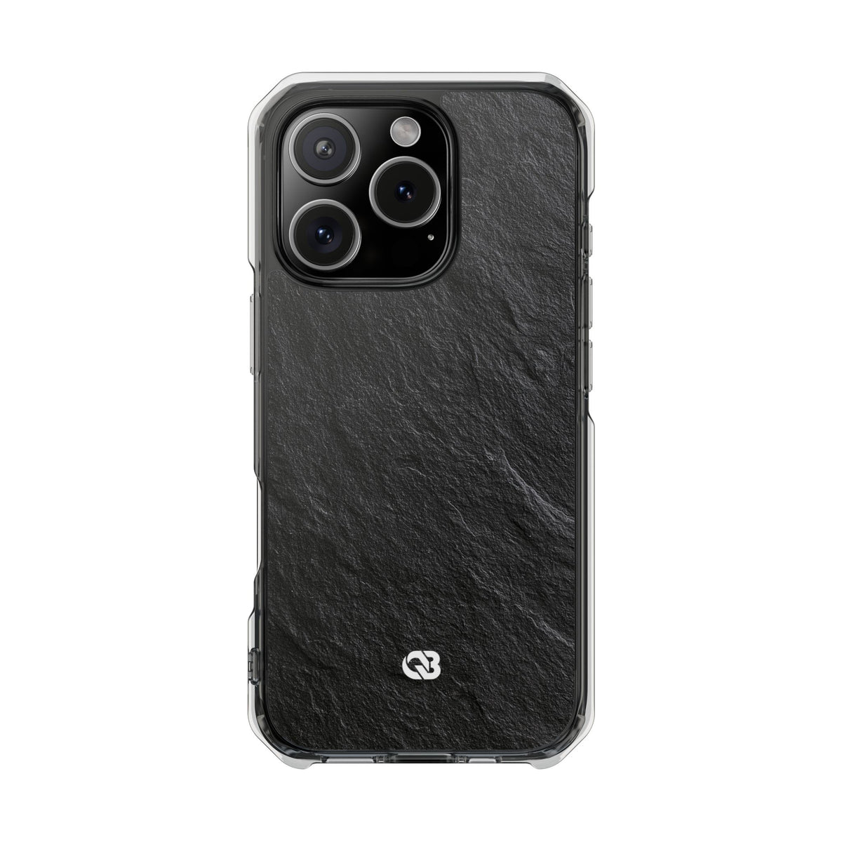 Black Impact MagSafe Phone Case for iPhone - Raw Obsidian Slate