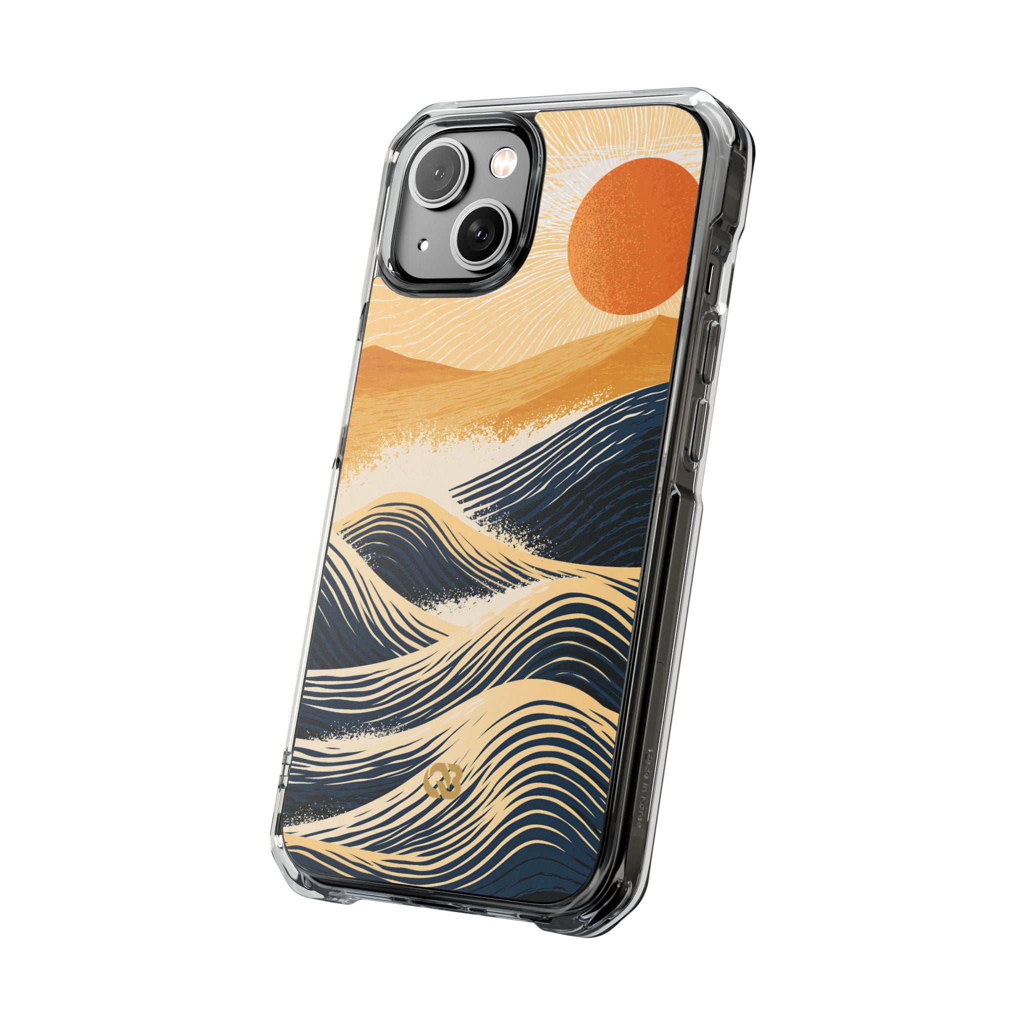 Blue Impact MagSafe Phone Case for iPhone - Kyoto Cresting Tide