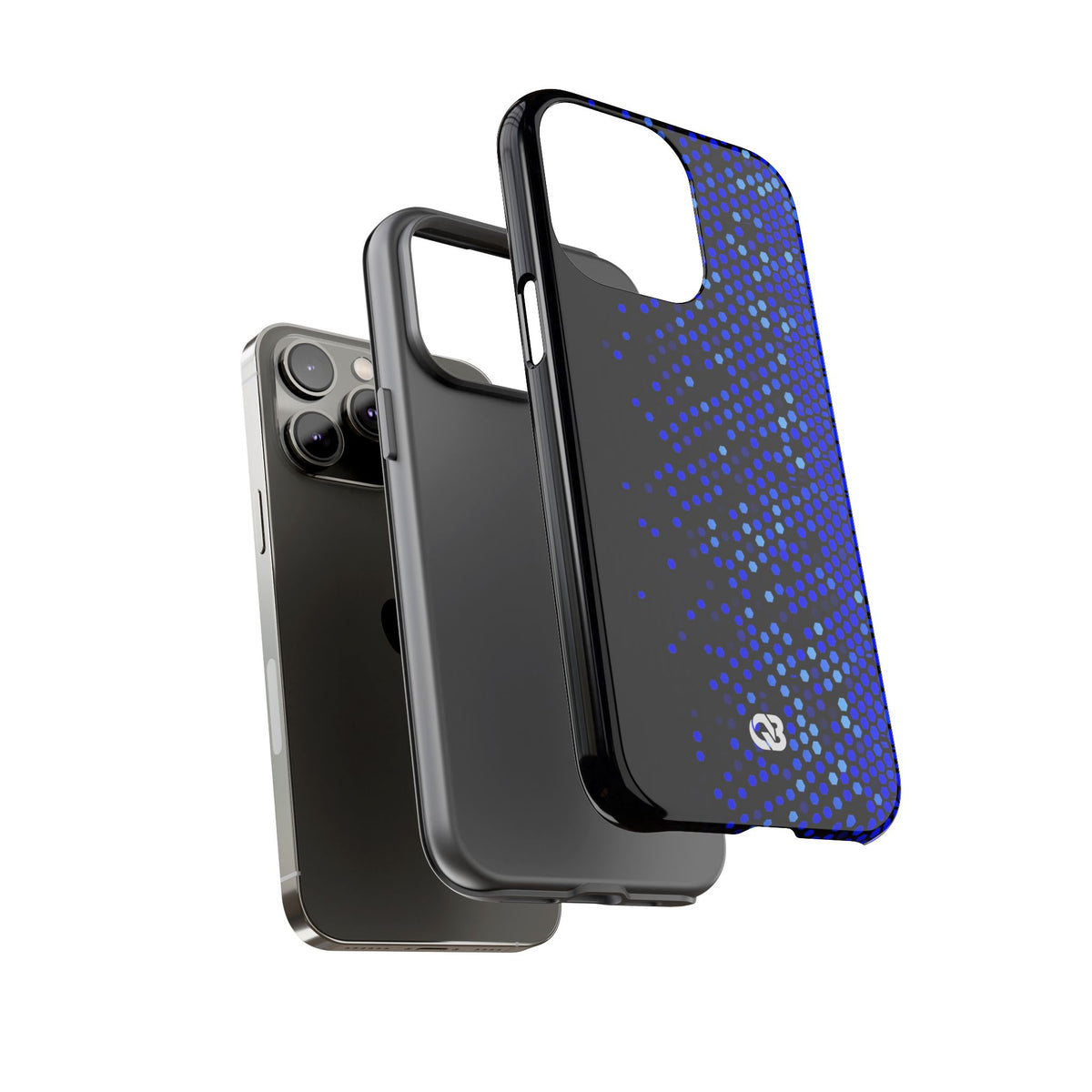 Cobalt Hex Dispersion · Tough Phone Case for iPhone · Blue