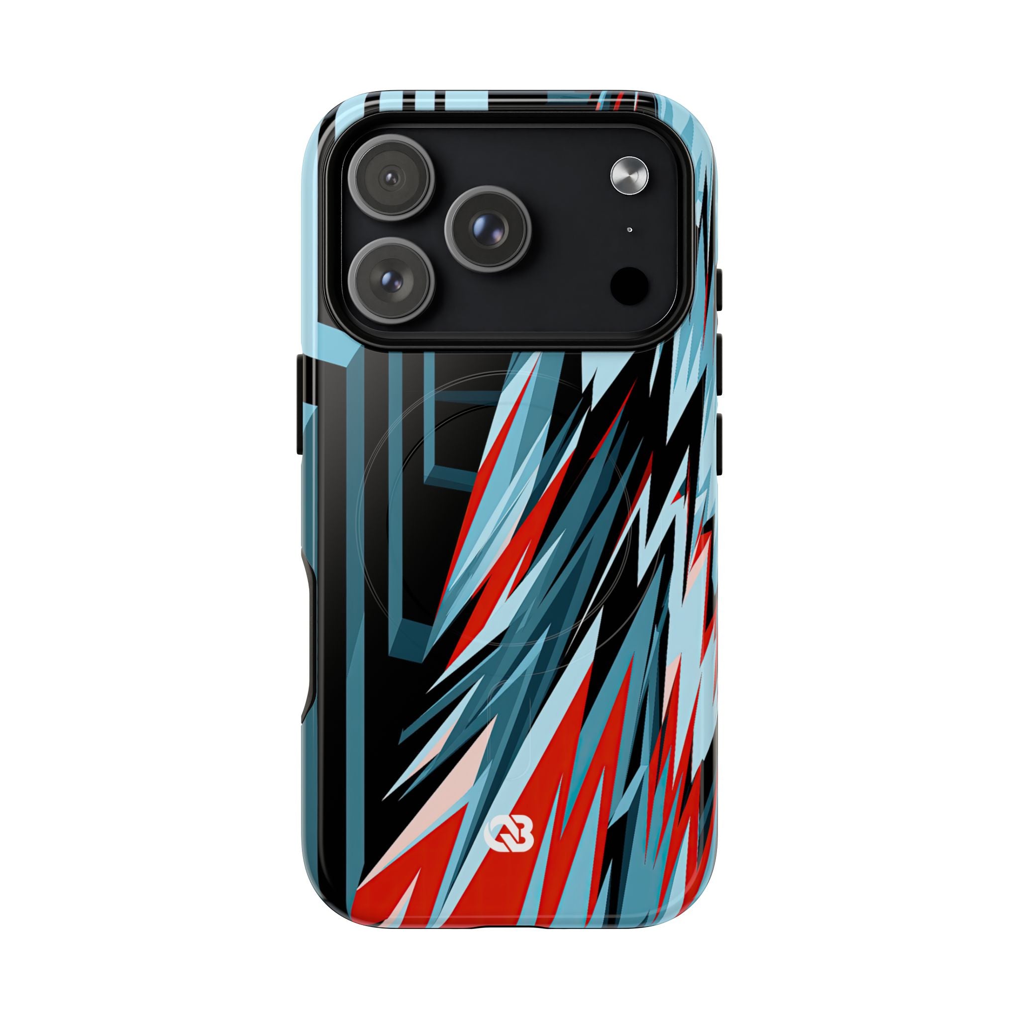Blue Tough 2.0 Magsafe Phone Case for iPhone - Glitch Peak Cyan