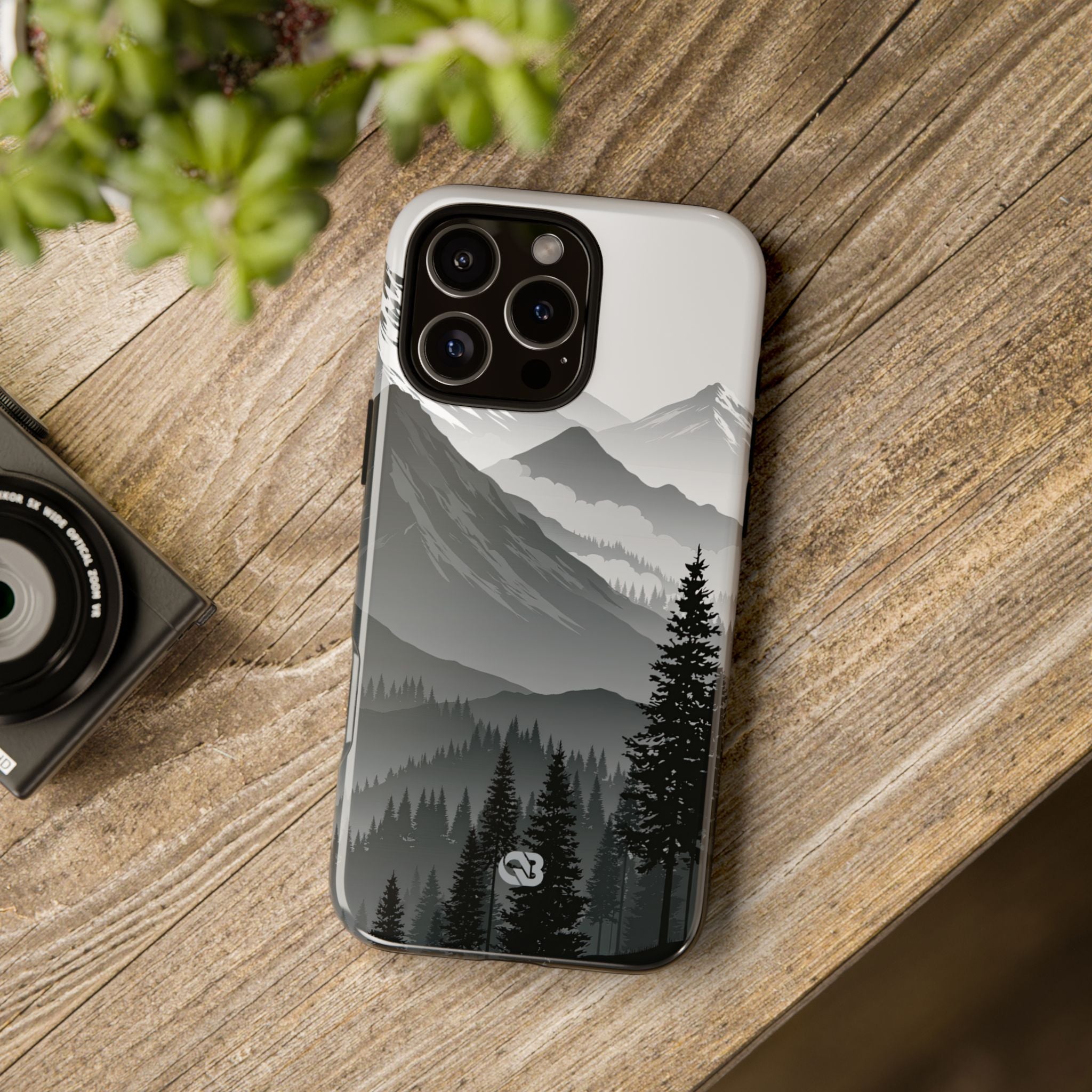 Grey Tough Phone Case for iPhone - Granite Ridge Mist
