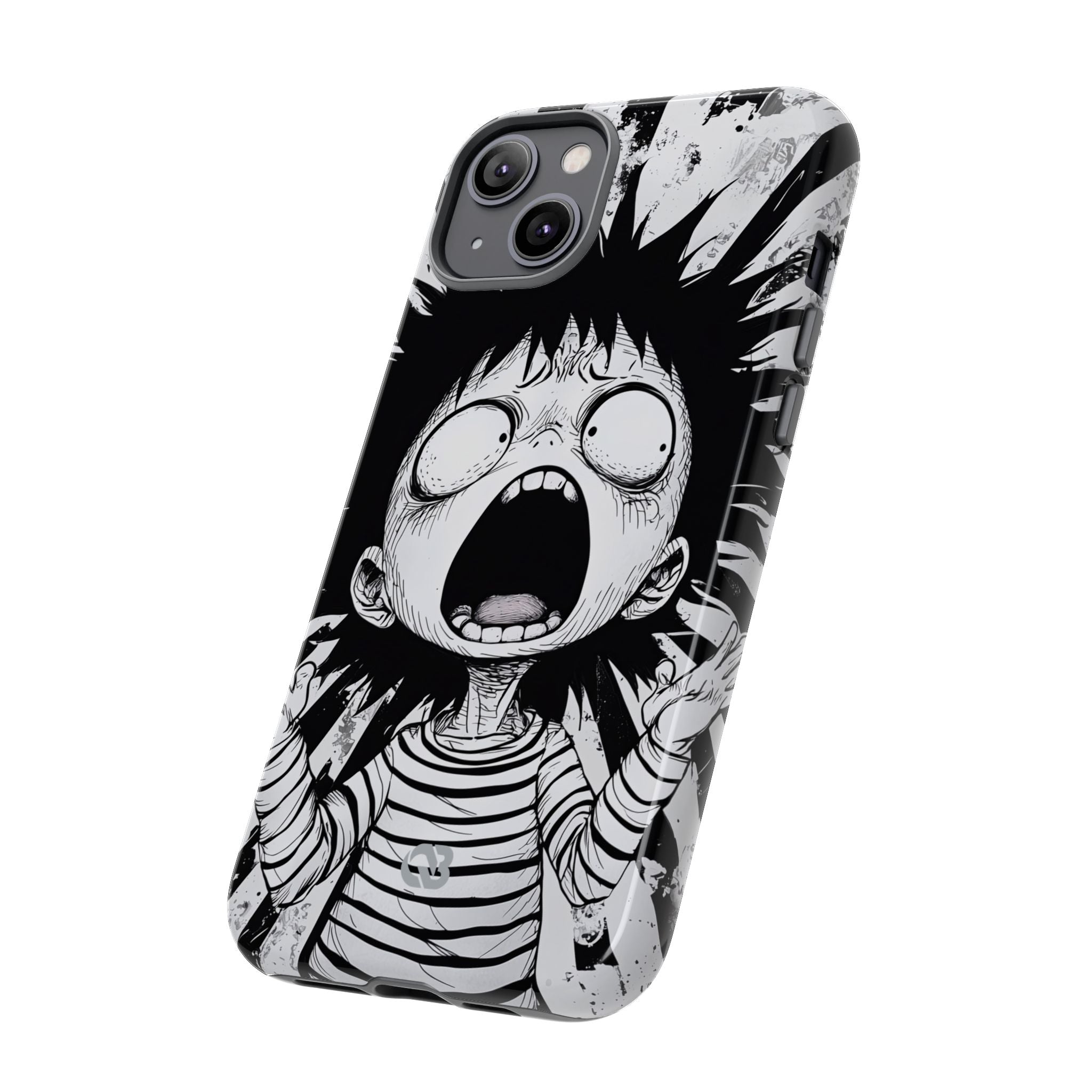 Chaotic Monochrome Scream · Tough Fundas para teléfono para iPhone