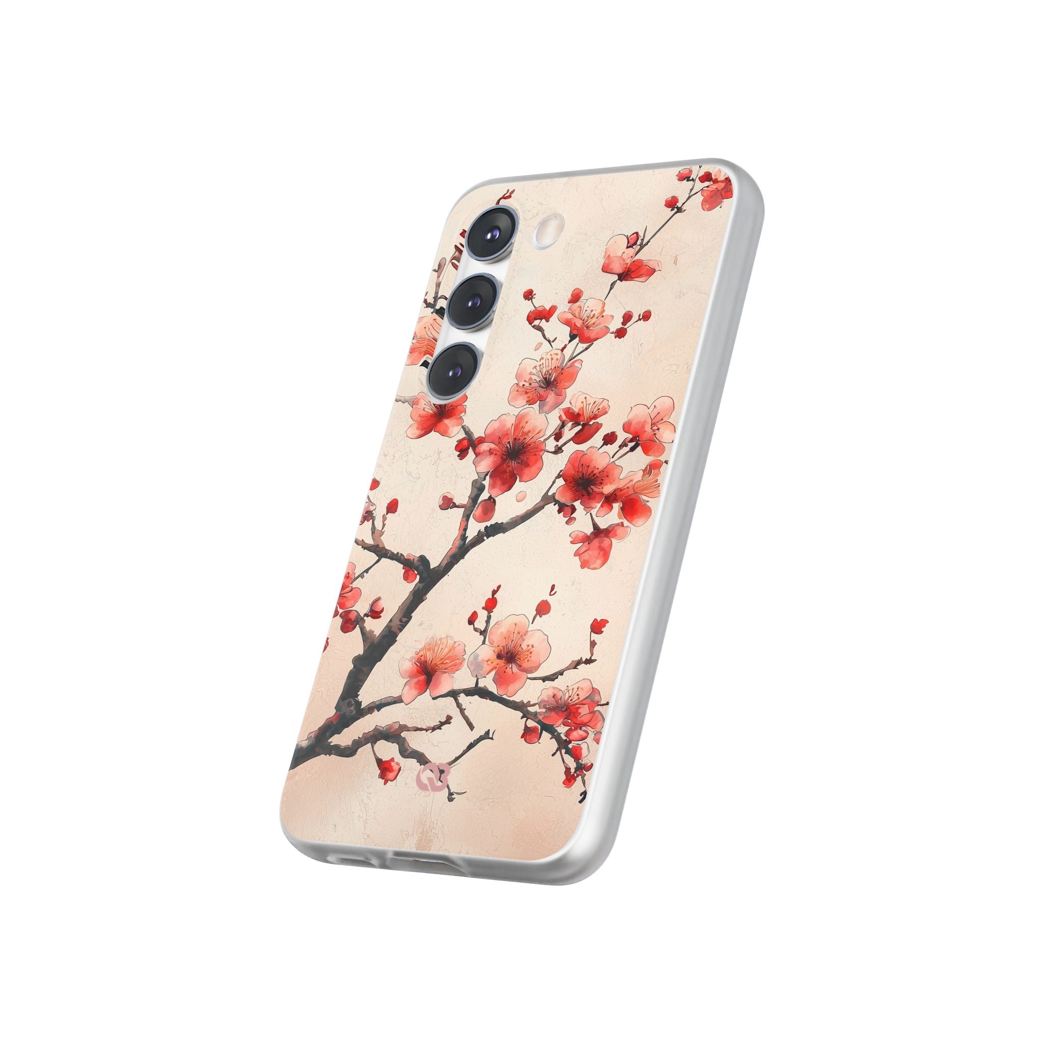 Crimson Silk Flora · Soft Phone Case for Samsung