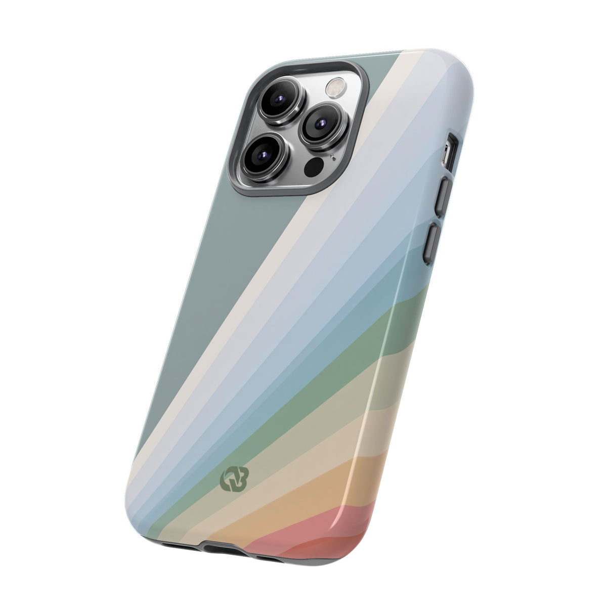 Green Tough Phone Case for iPhone - Sage Prism Beam