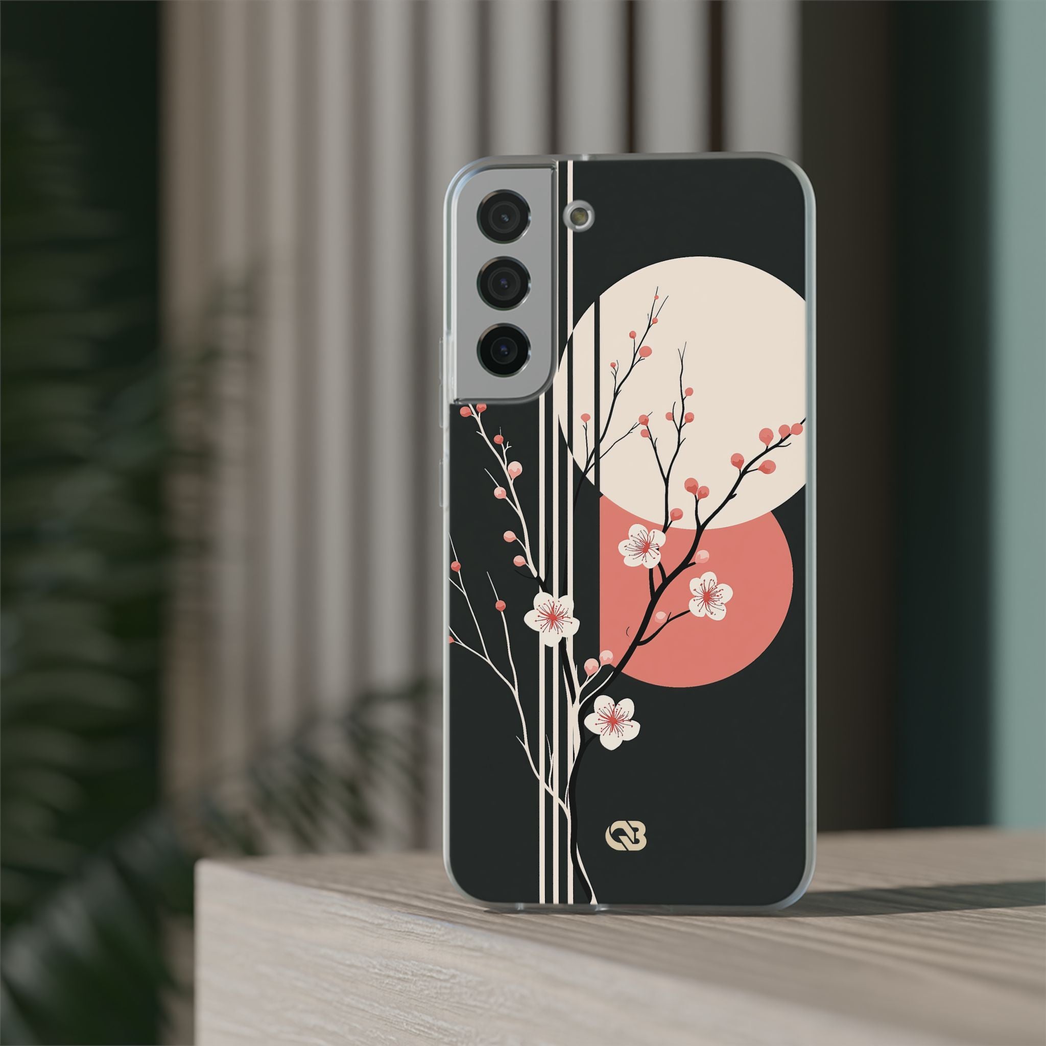 Black Lite Phone Case for Samsung - Kyoto Midnight Blossom