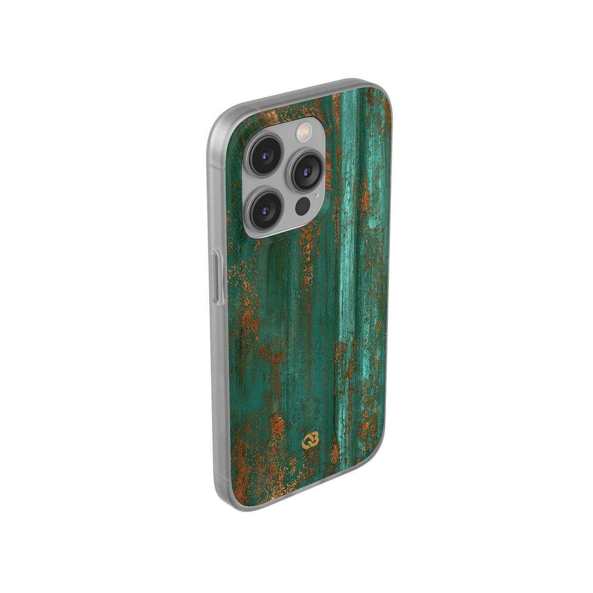 Teal Lite Phone Case for iPhone - Verdigris Copper Siding