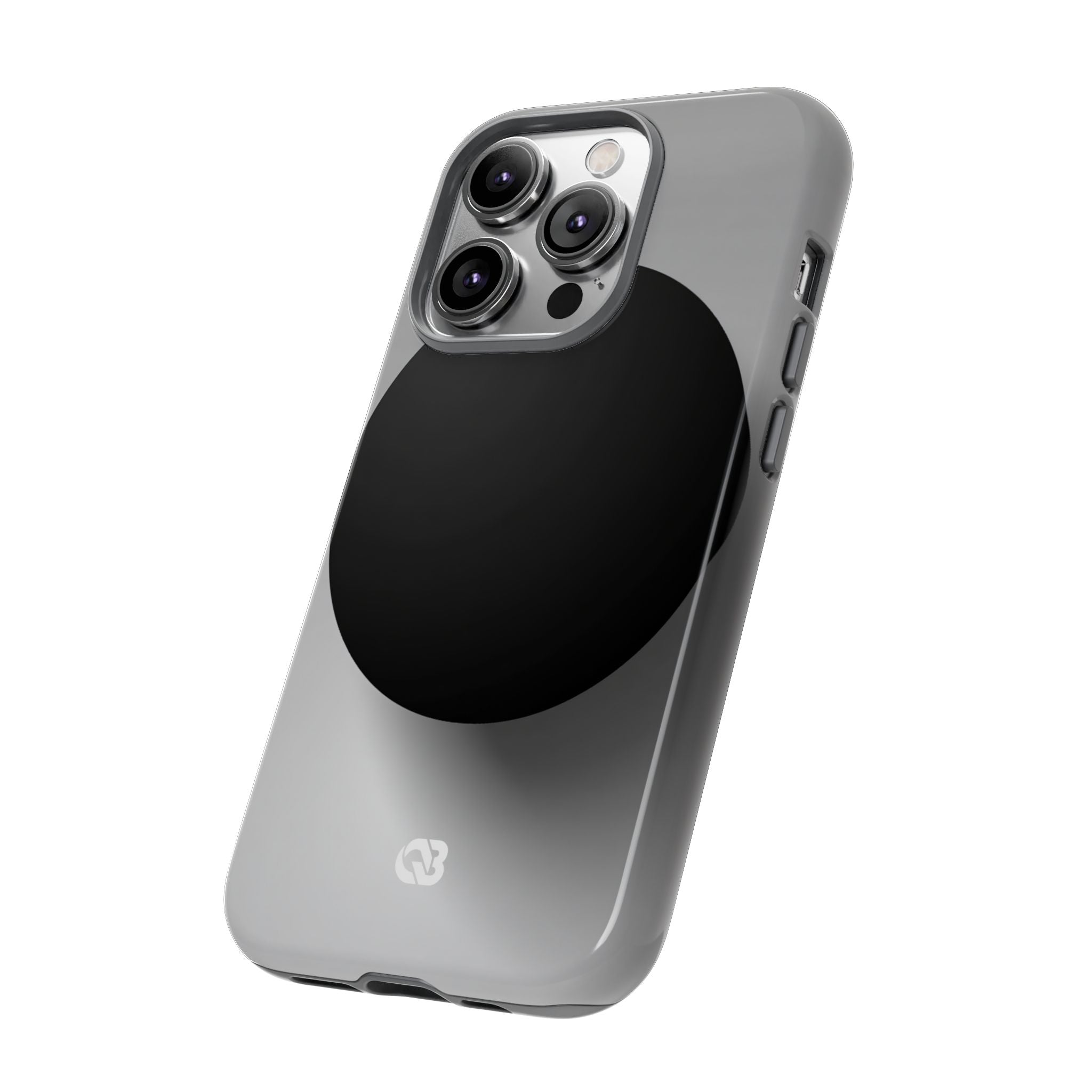 Grey Tough Phone Case for iPhone - Matte Onyx Sphere
