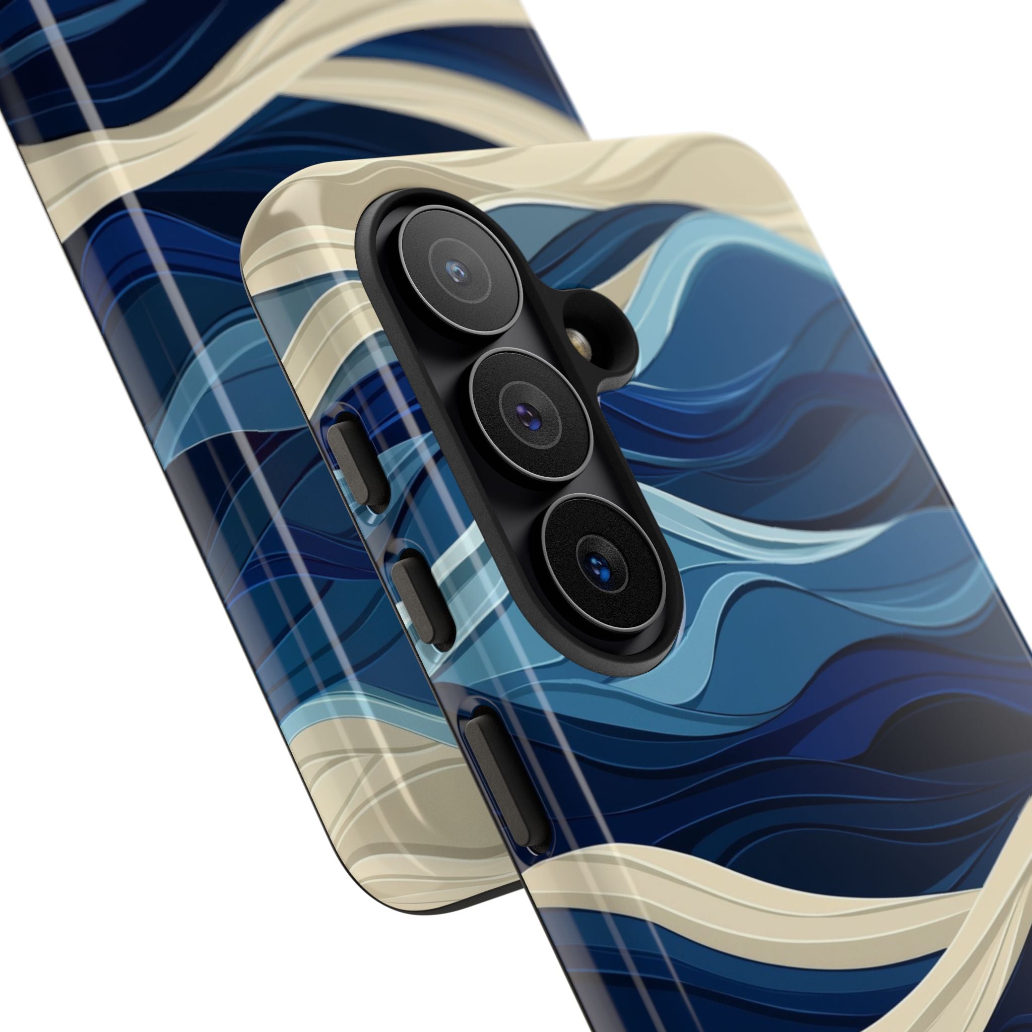 Cobalt Coast Layers · Coque de téléphone Tough pour Samsung