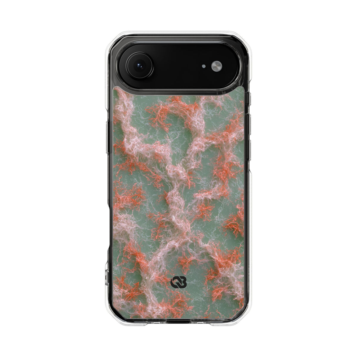 Coral Pixel Matrix · Clear Impact Magnetic Phone Case for iPhone · Green
