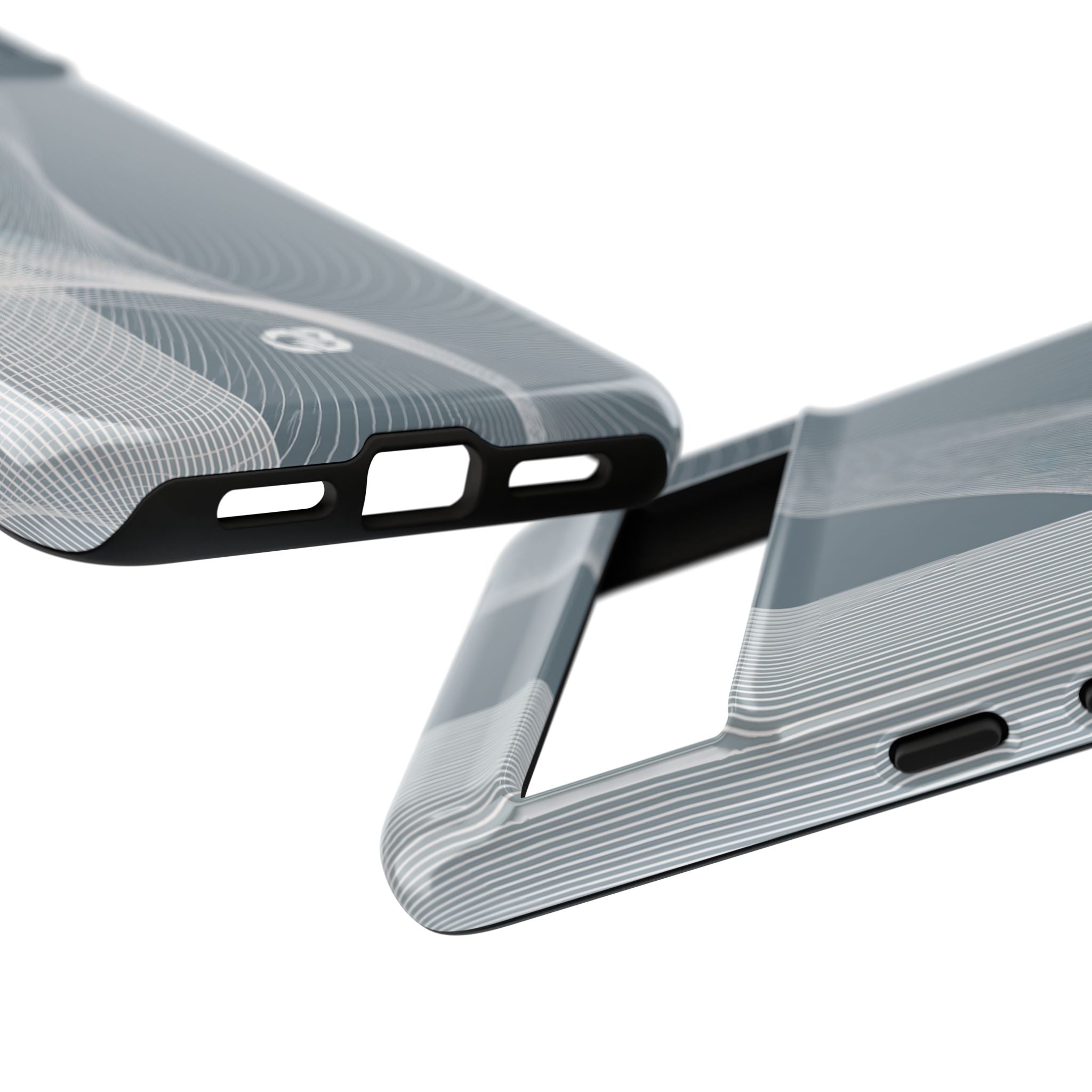 Grey Tough Phone Case for Google Pixel - Slate Mesh Horizon