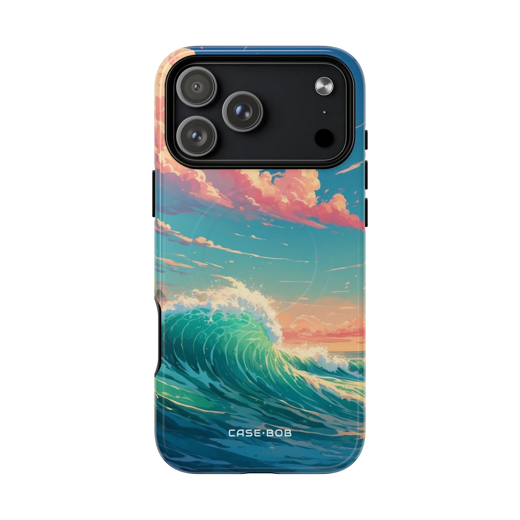 Turquoise Curl iPhone 17 Pro Max Case - Tough+ - CASE•BOB