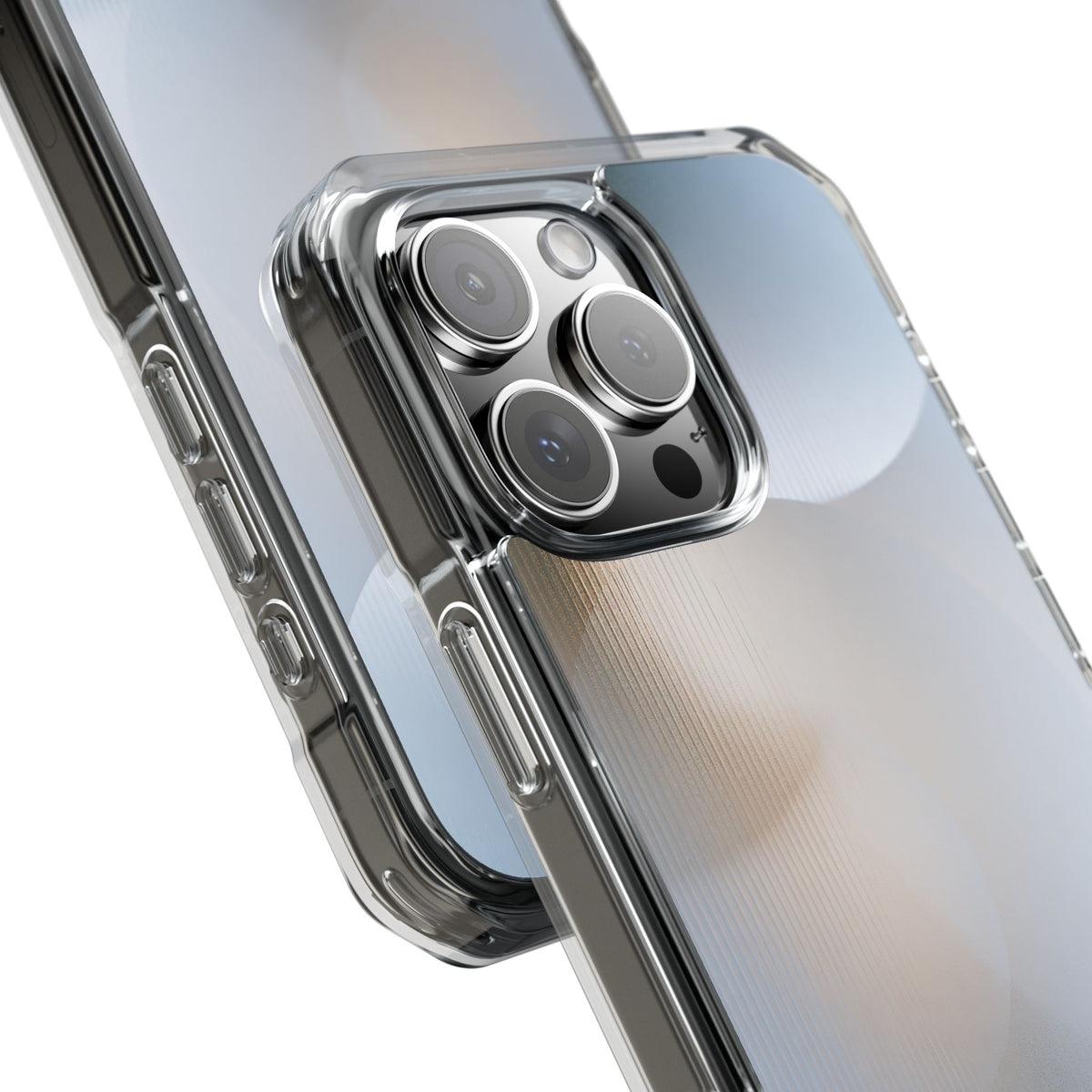 Optical Halo · Clear Impact Magnetic Phone Case for iPhone · Grey