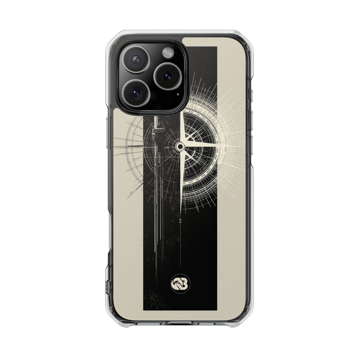 Beige Impact MagSafe Phone Case for iPhone - Zenith Vector Spire