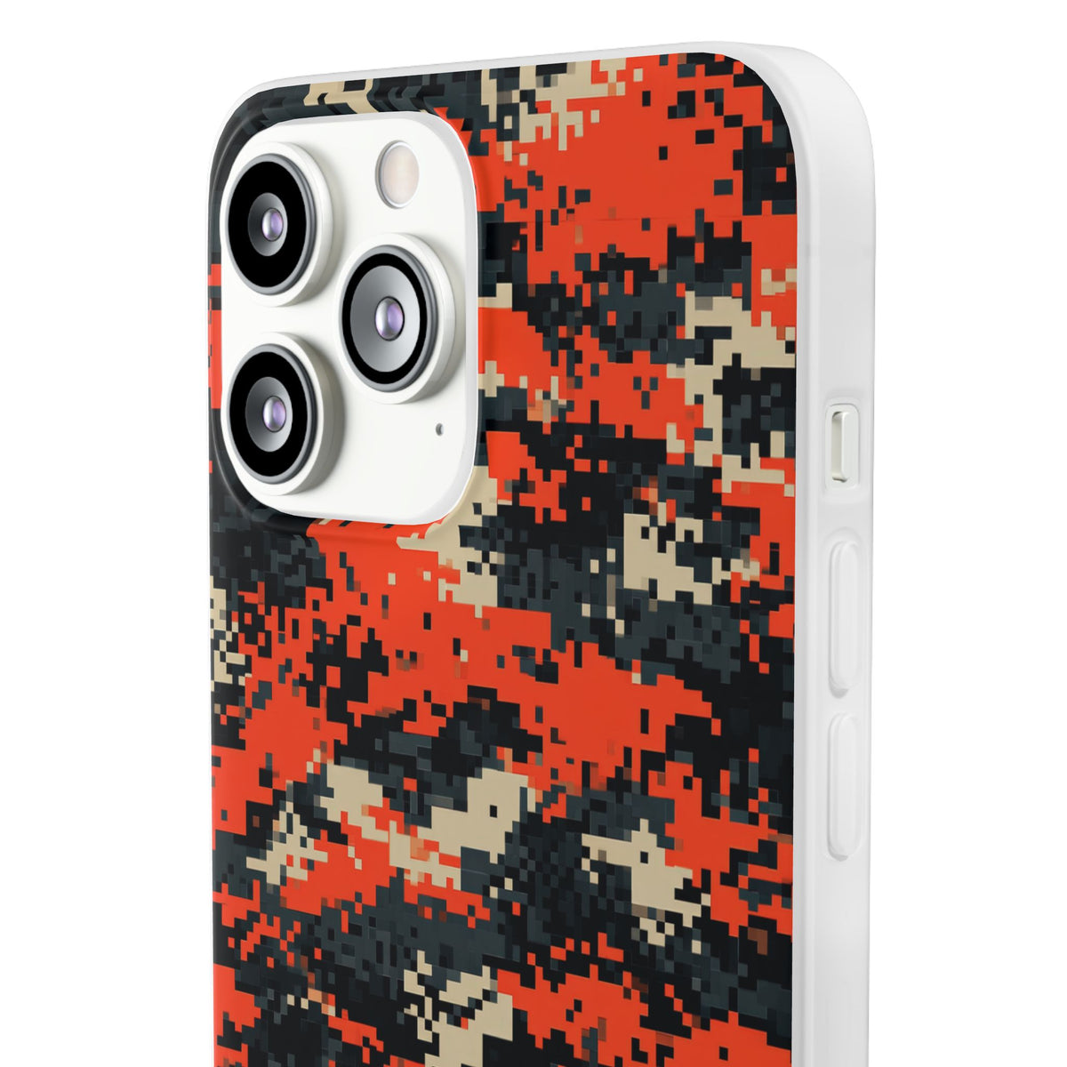 Signal Pixel Camo · Lite Phone Case for iPhone · Orange