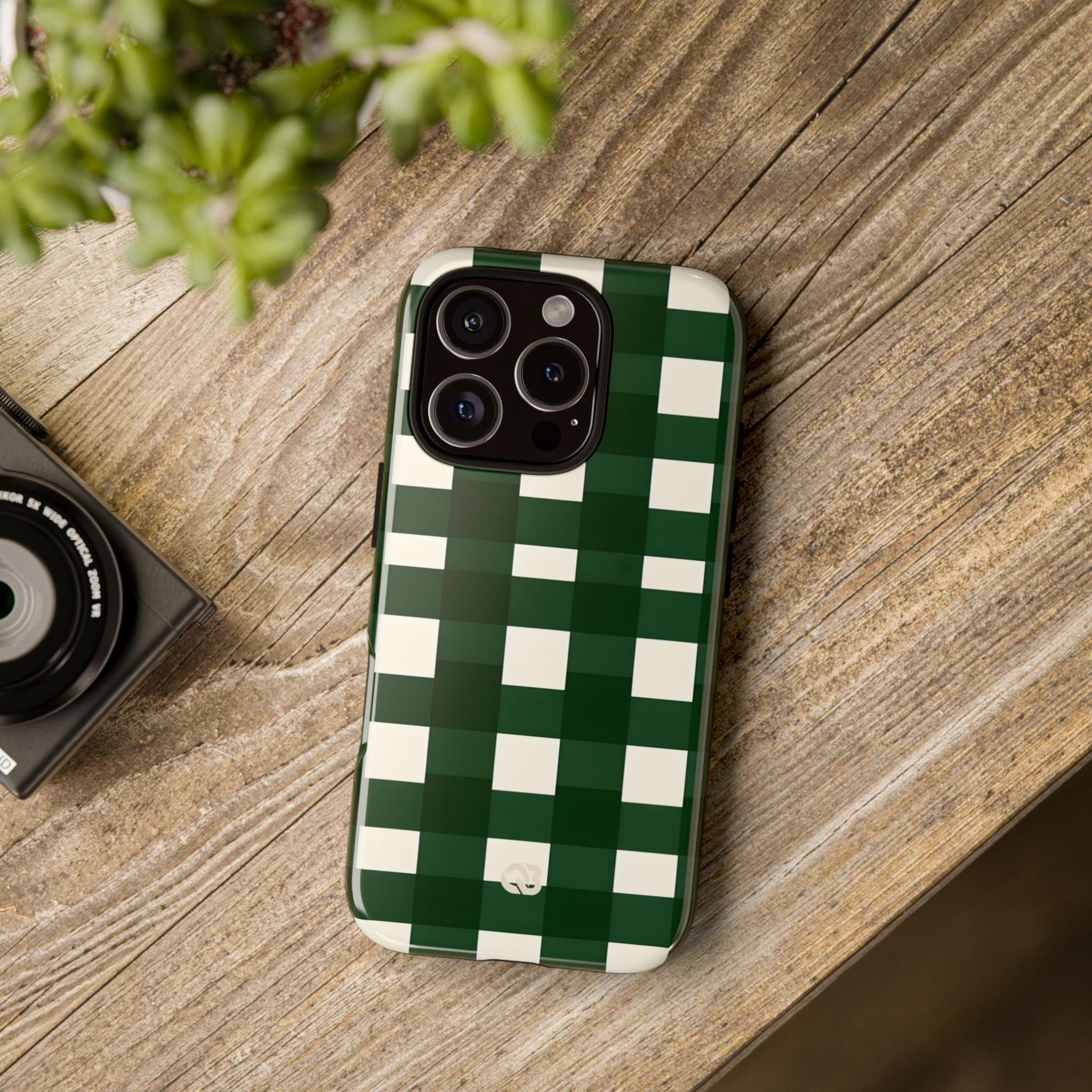 Hunter Green Plaid · Tough Phone Case for iPhone