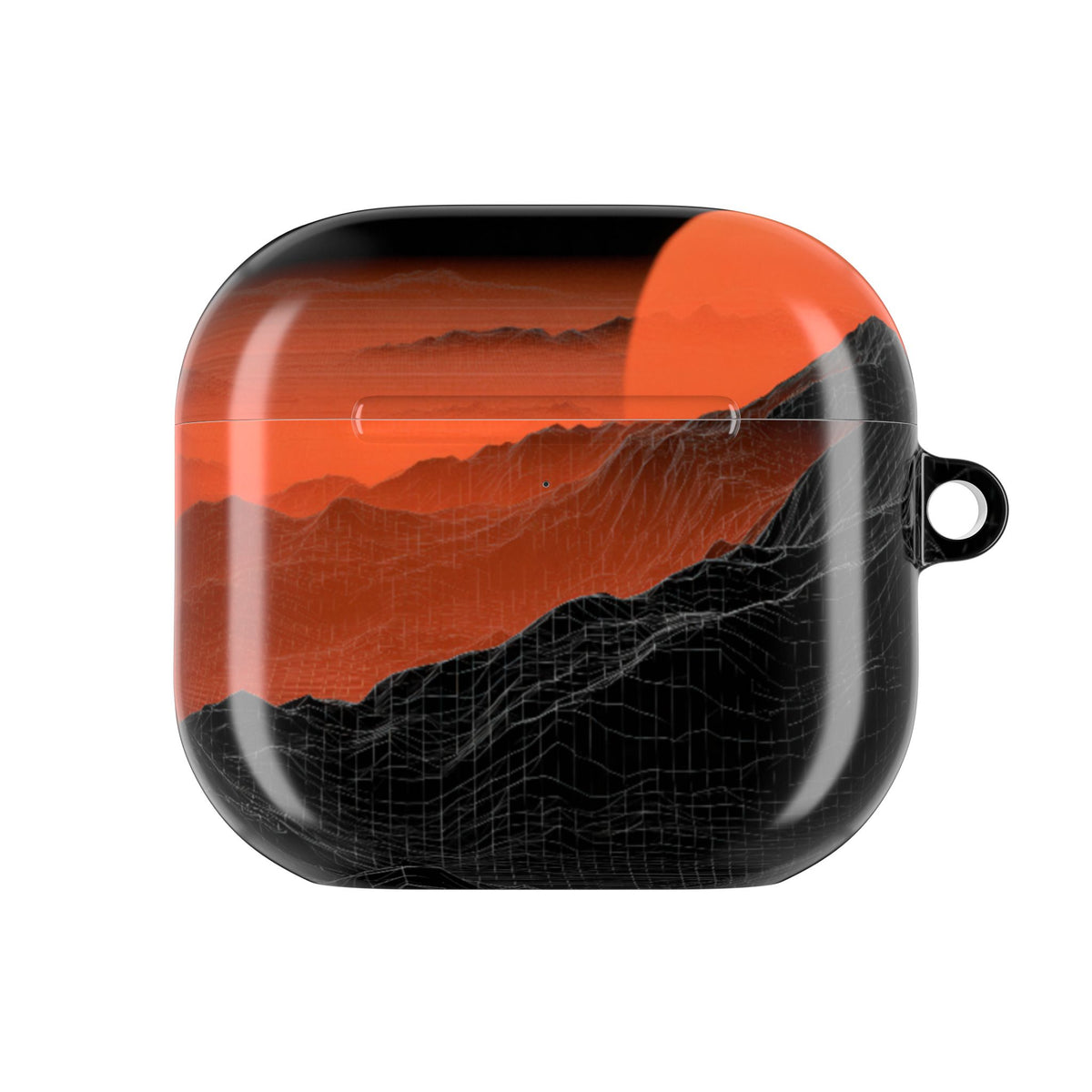 Solar Ridge Mesh · Hard Case for AirPods & AirPods Pro · Black
