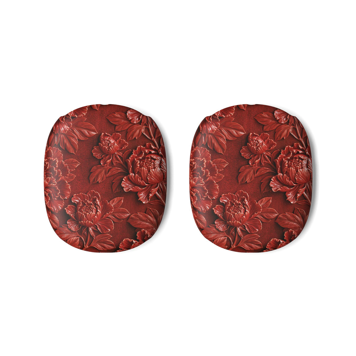 Cinnabar Peony Relief · Hard Case for AirPods Max · Red