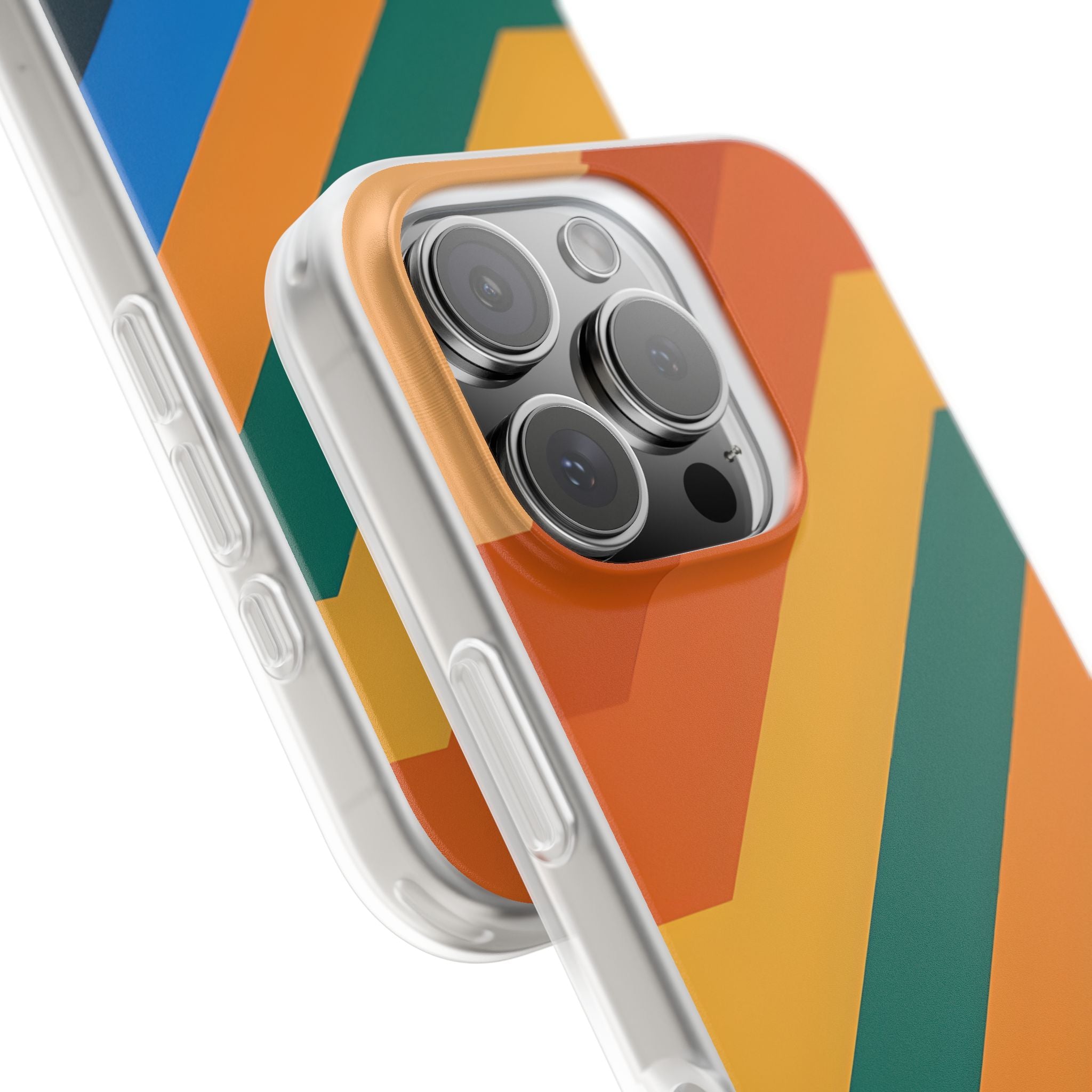 Retro Ridge Lines · Soft Phone Case for iPhone