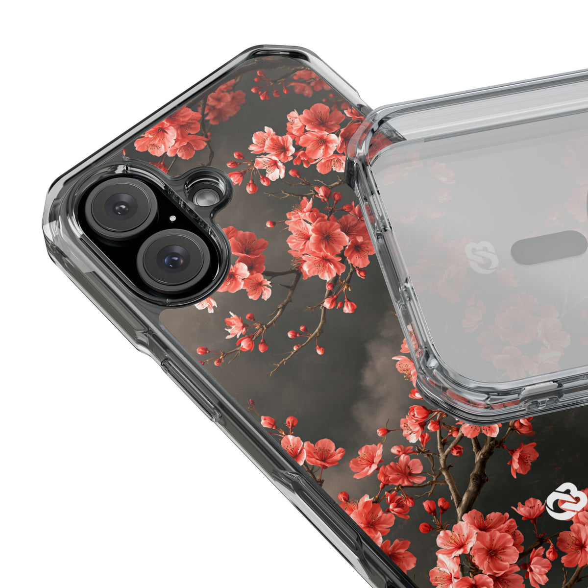 Dark Sakura Nocturne · Clear Impact Magnetic Phone Case for iPhone · Black