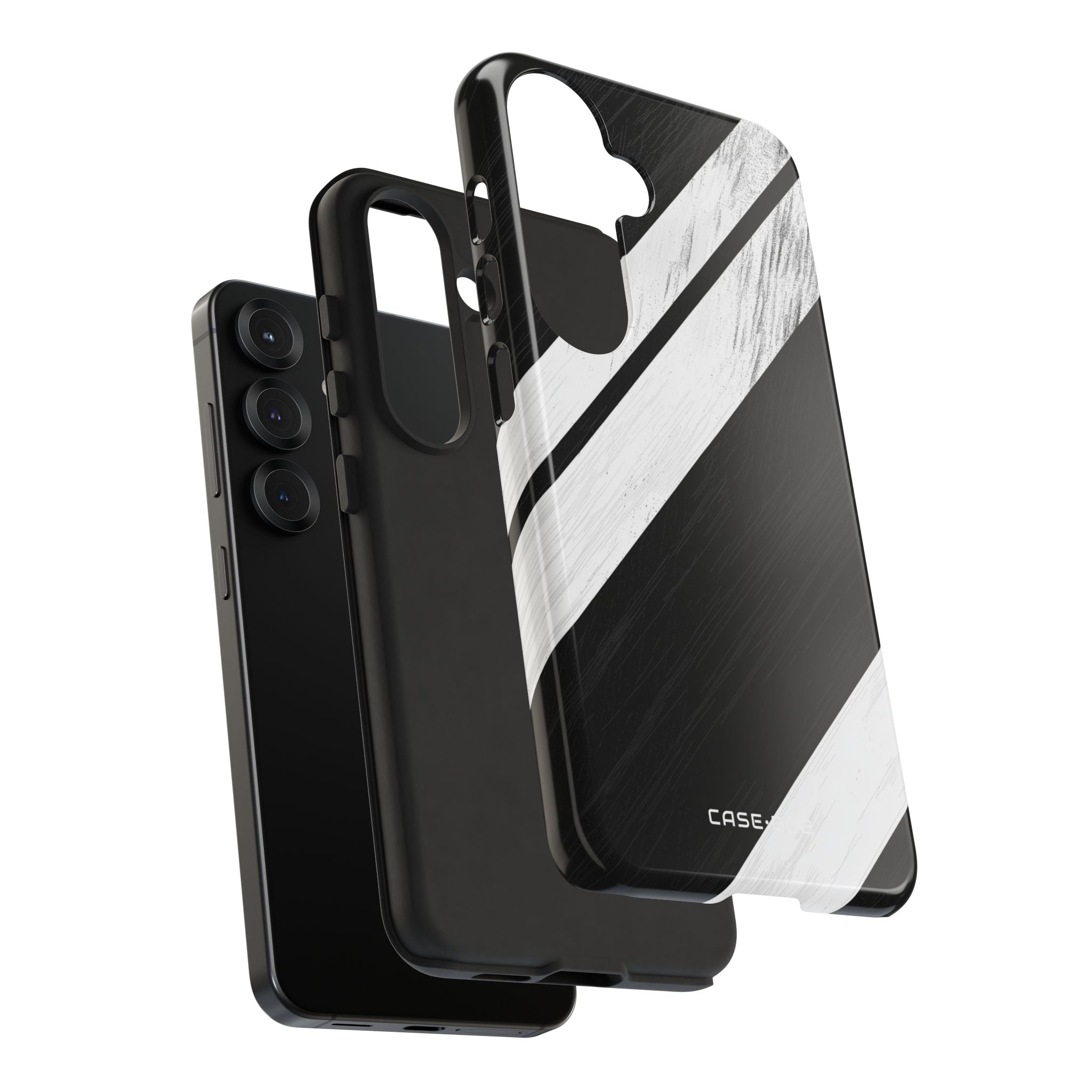 Distressed Stripe Motion Samsung S25 Skal - Tough