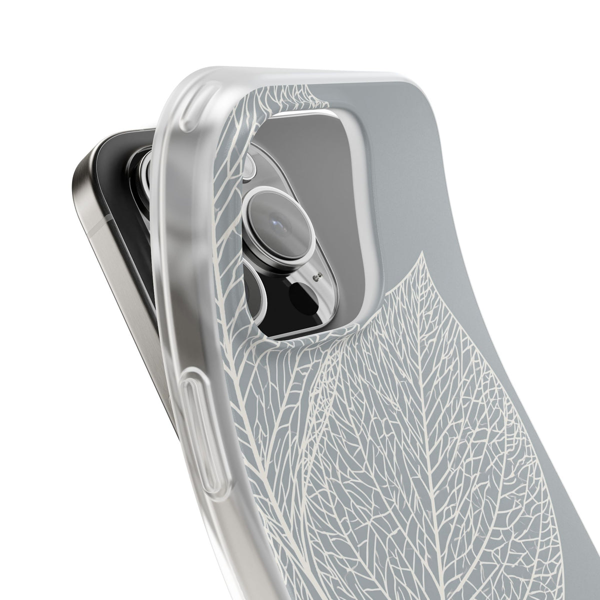Grey Lite Phone Case for iPhone - Frosted Ash Veins