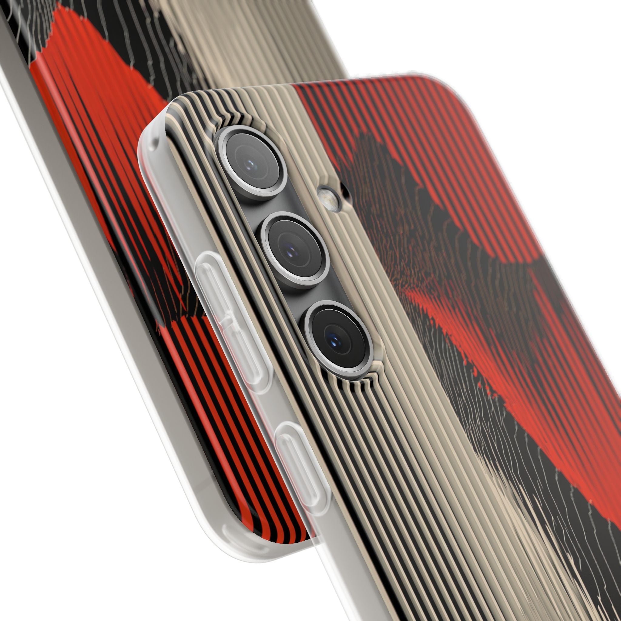 Red Lite Phone Case for Samsung - Crimson Pulse Topo