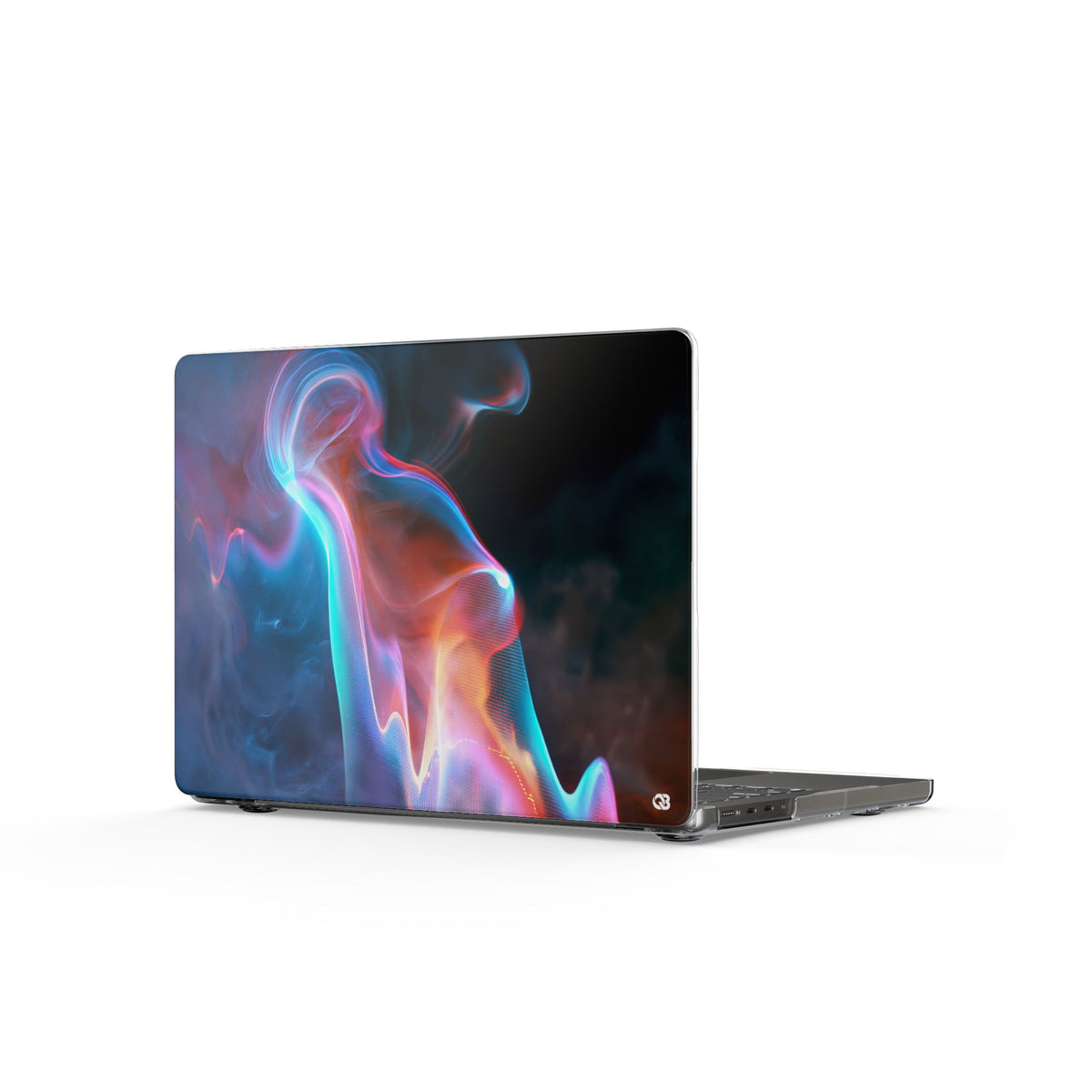 Neon Waveform · Clear Hard Case for MacBook · Black