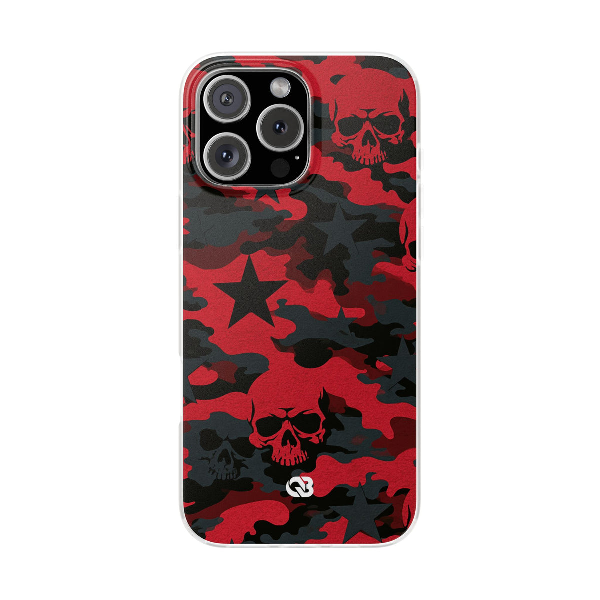 Crimson Skull Camo · Lite Phone Case for iPhone · Red