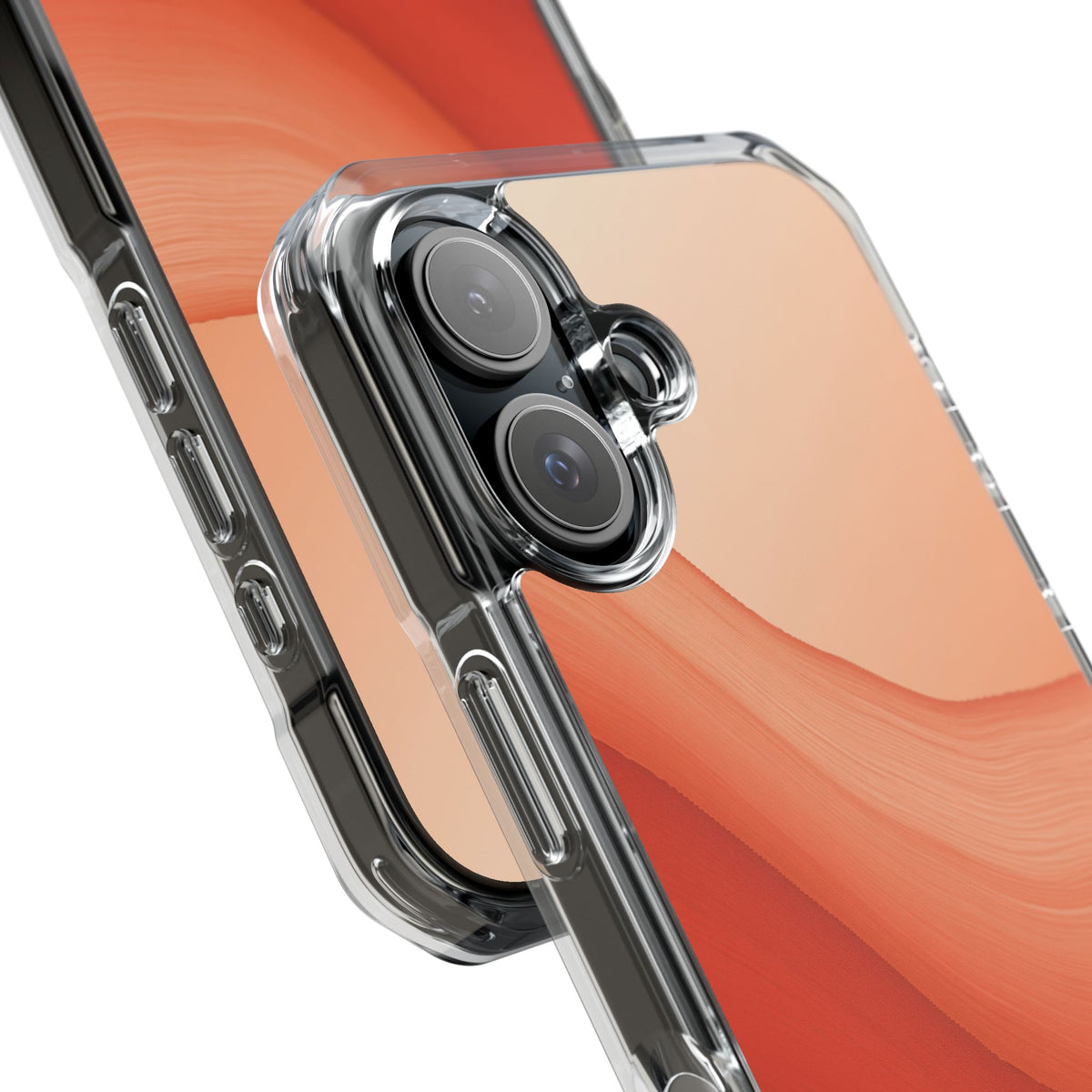 Terracotta Flow · Clear Impact Magnetic Phone Case for iPhone · Orange