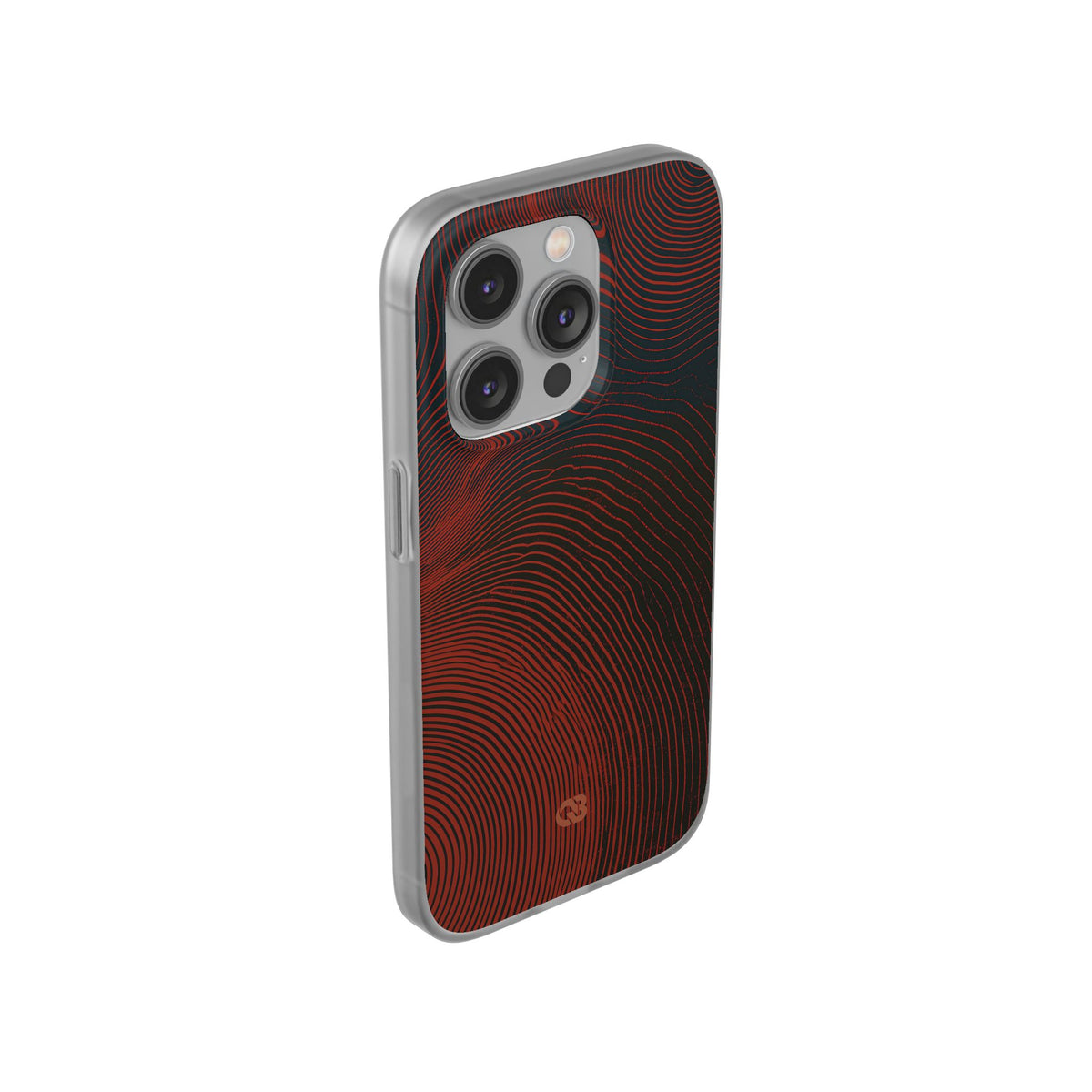 Red Lite Phone Case for iPhone - Terracotta Nerve Map