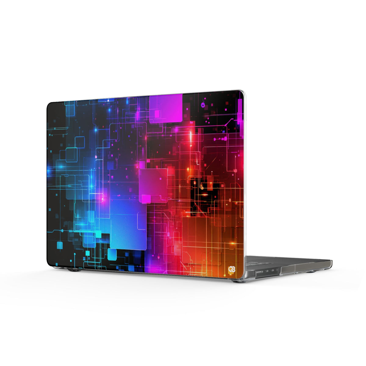 Spectral Circuit Grid · Clear Hard Case for MacBook · Black