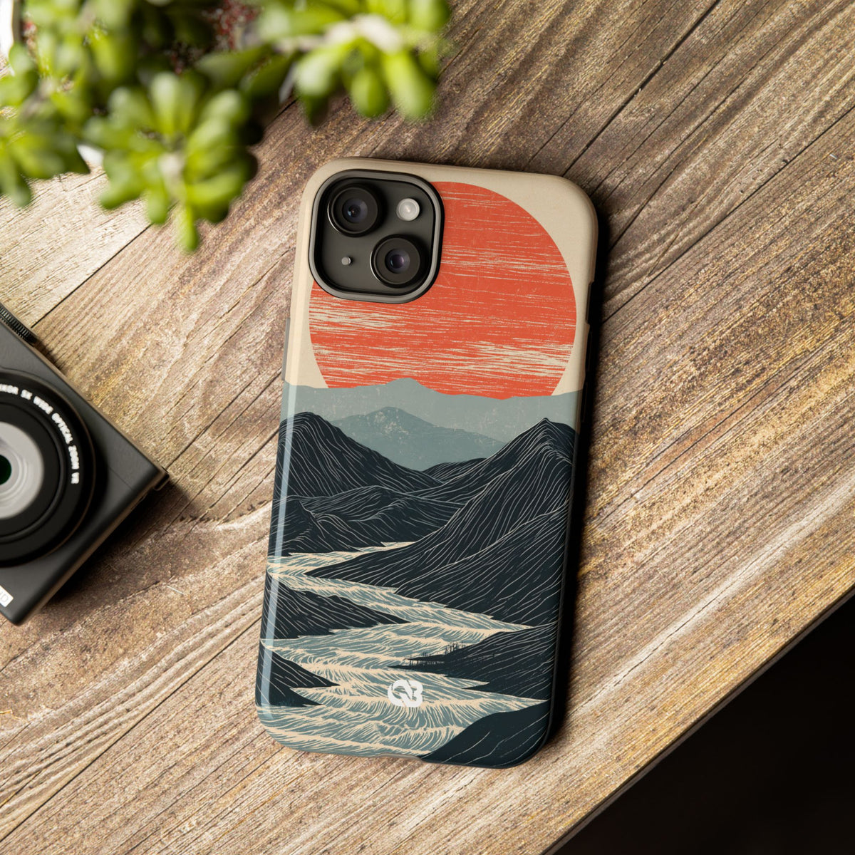 Crimson Ridge Horizon · Tough Phone Case for iPhone · Black