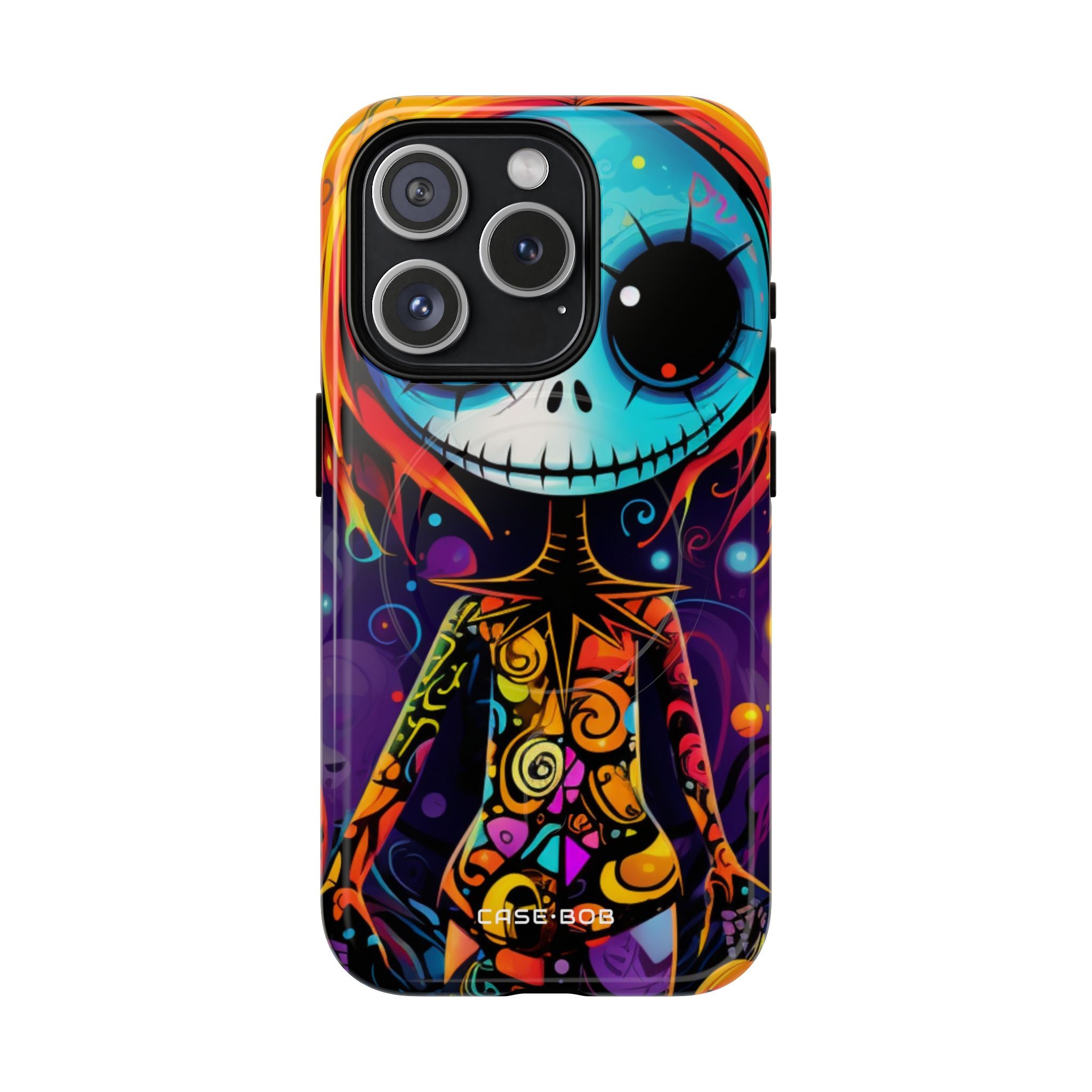 Blue Skull Swirl iPhone 15 Pro Case - Tough+ - CASE•BOB