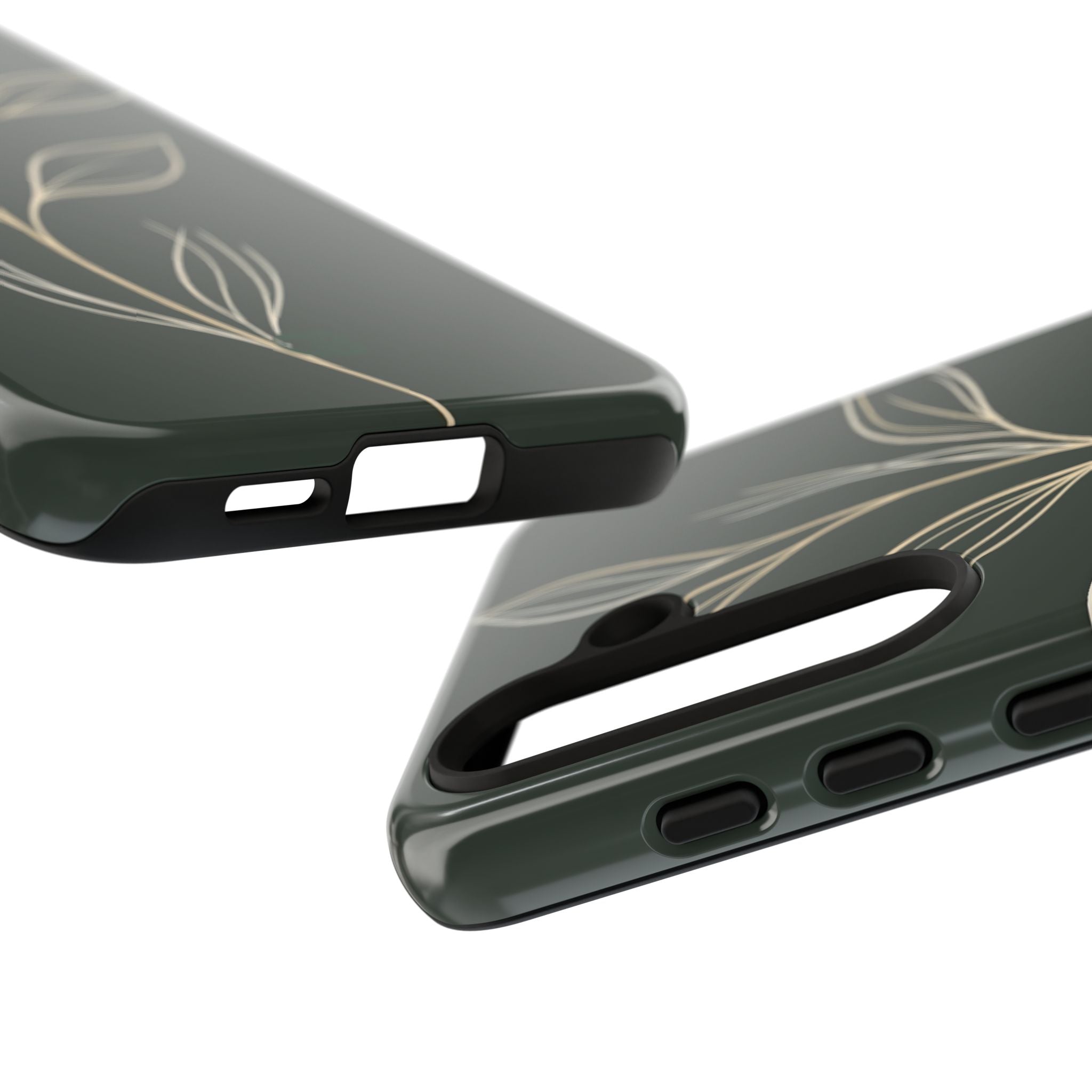 Green Tough Phone Case for Samsung - Deep Moss Willow