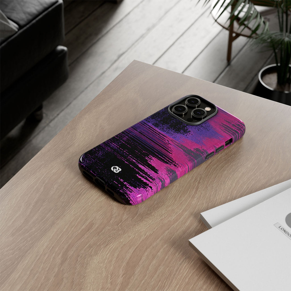 Neon Signal Shift · Tough Phone Case for iPhone · Purple
