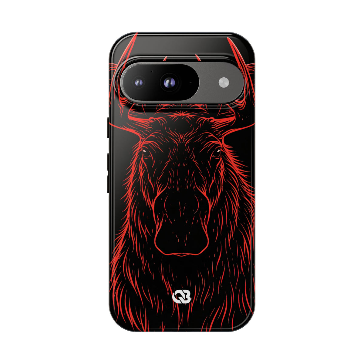Nordic Moose Contour · Tough Phone Case for Pixel · Red