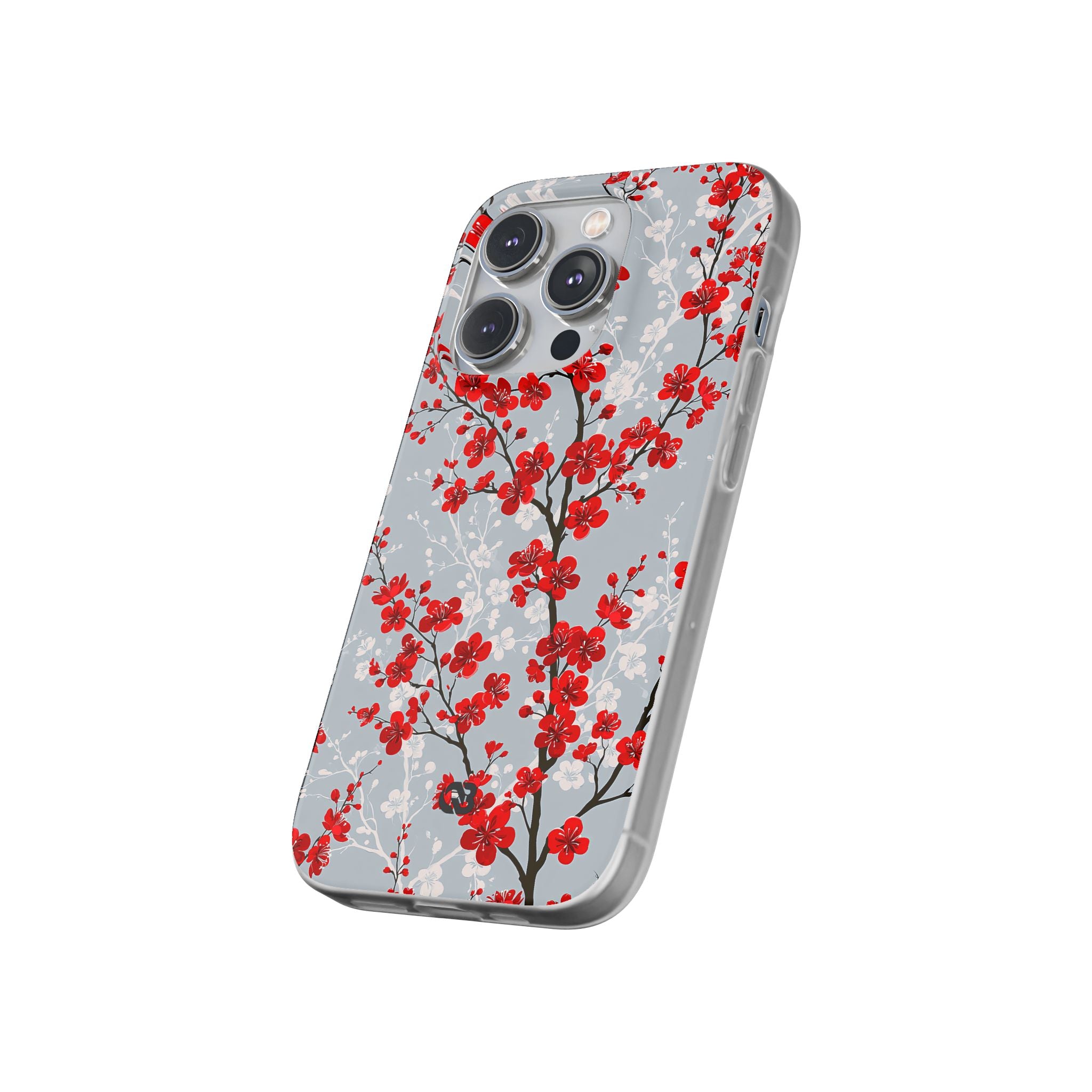 Grey Lite Phone Case for iPhone - Crimson Sakura Slate